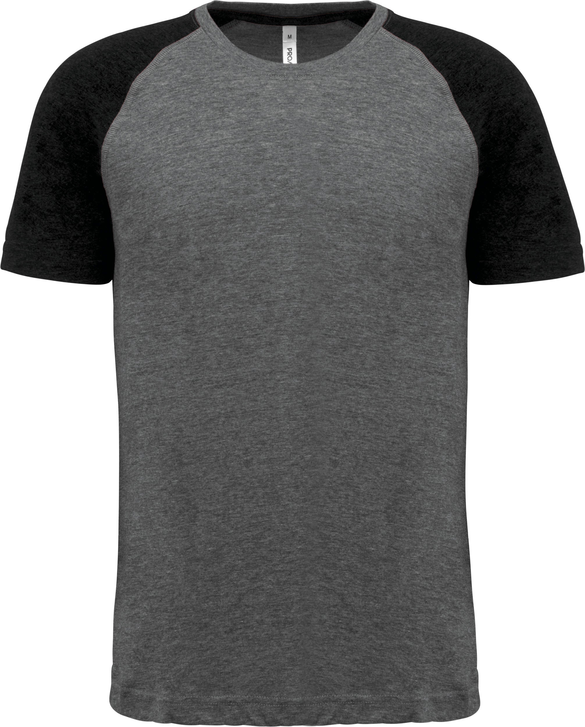 T-shirt triblend bicolore sport manches courtes unisexe