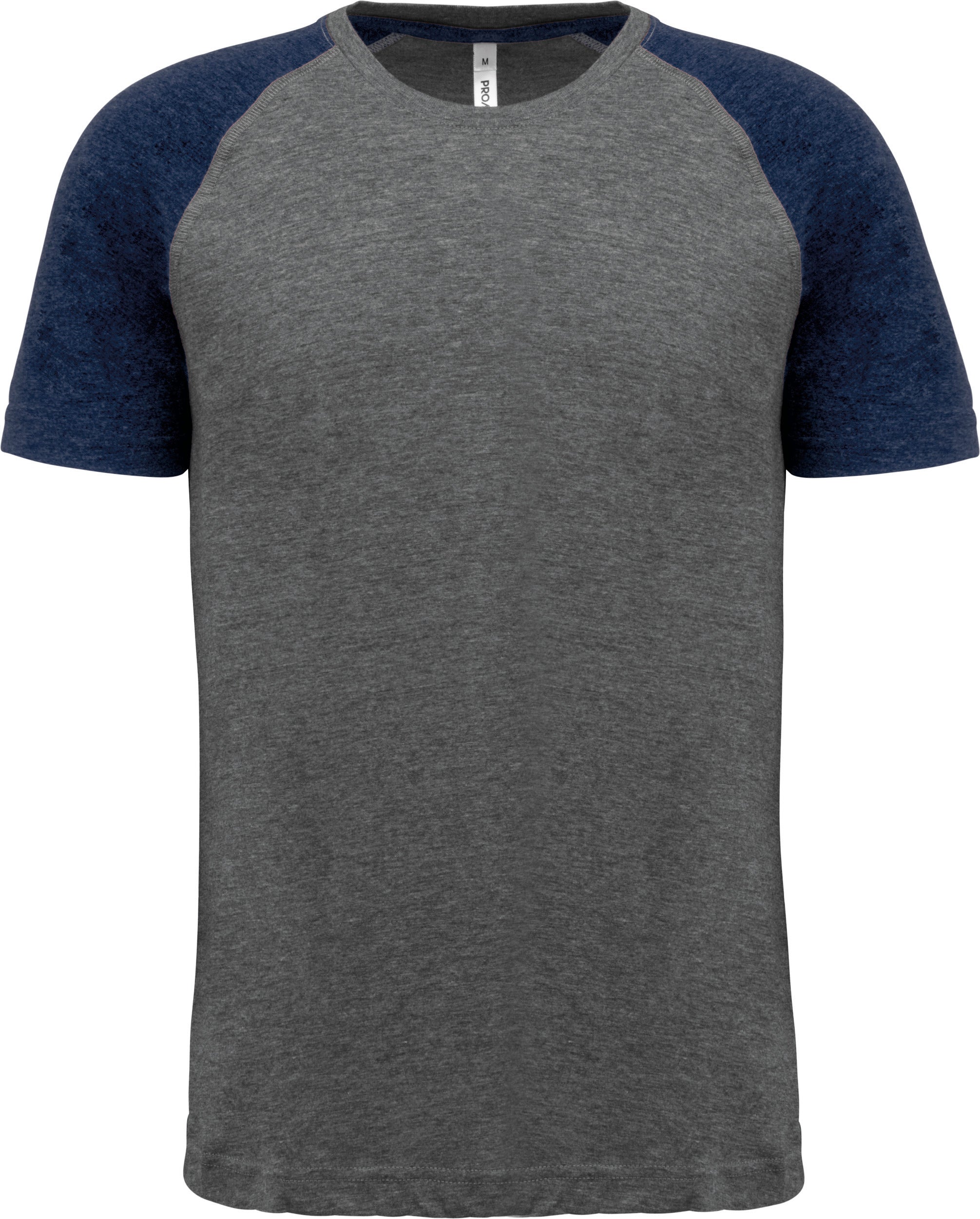 T-shirt triblend bicolore sport manches courtes unisexe
