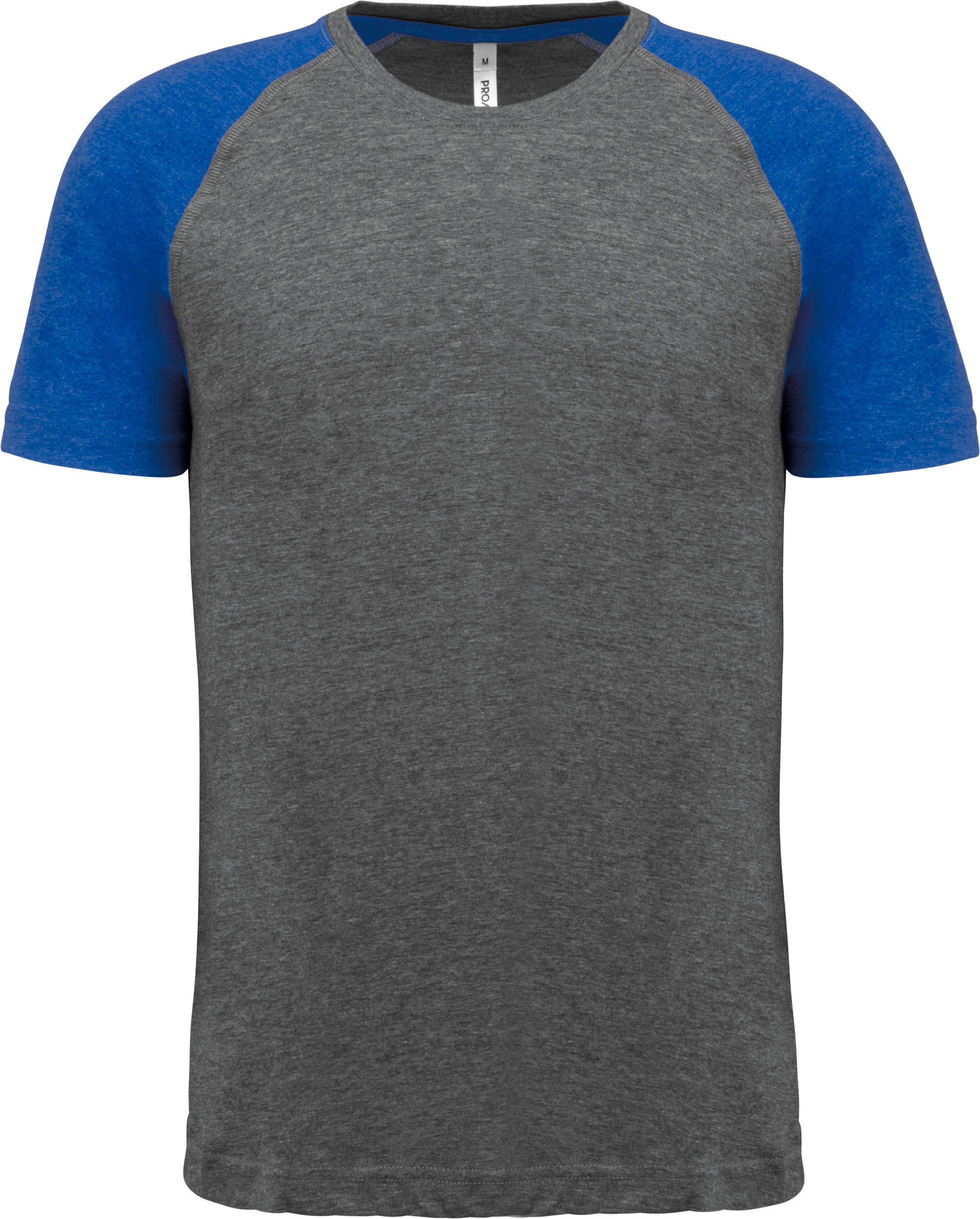 T-shirt triblend bicolore sport manches courtes unisexe