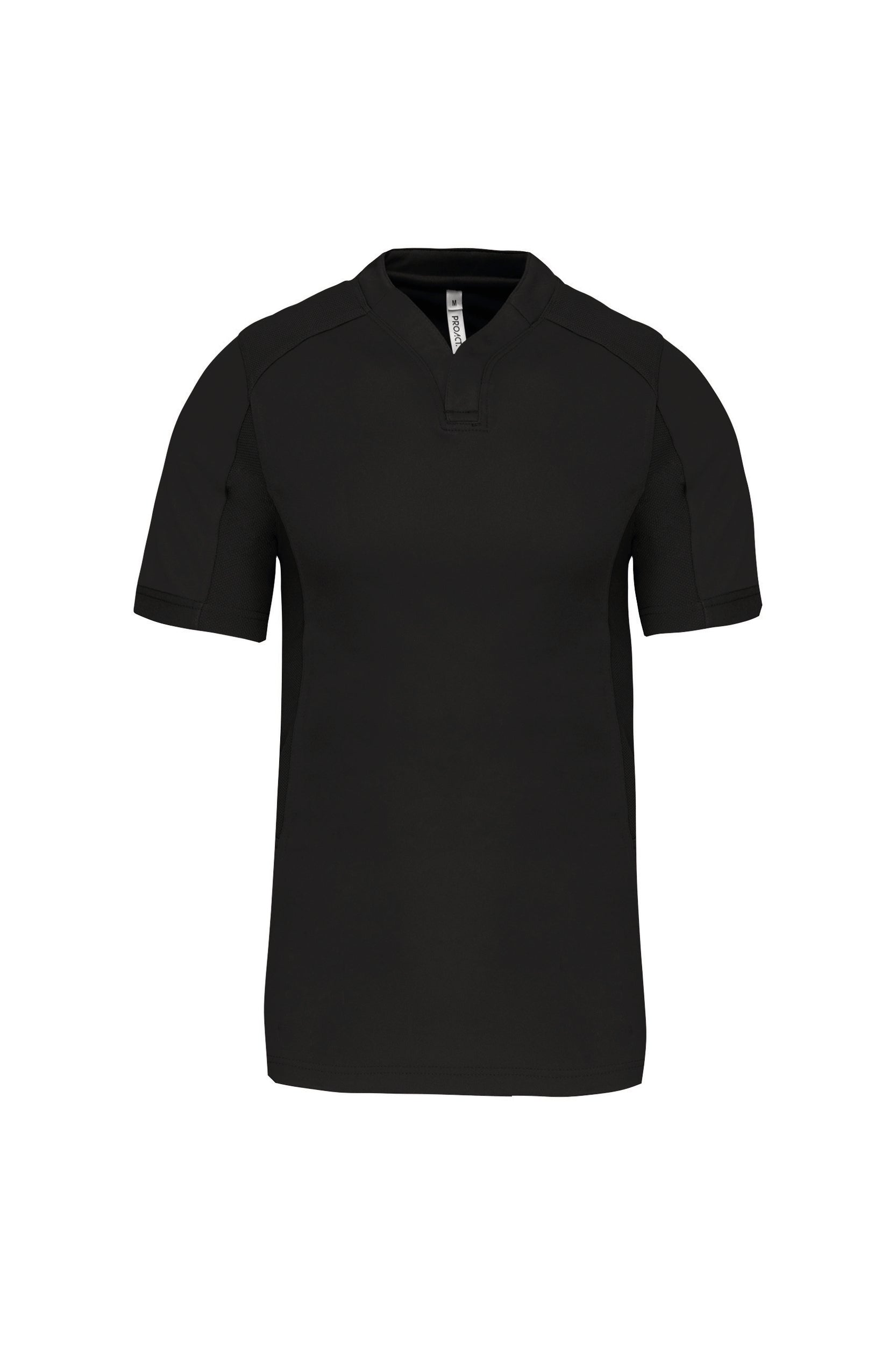 Children's short-sleeved bi-material rugby shirt