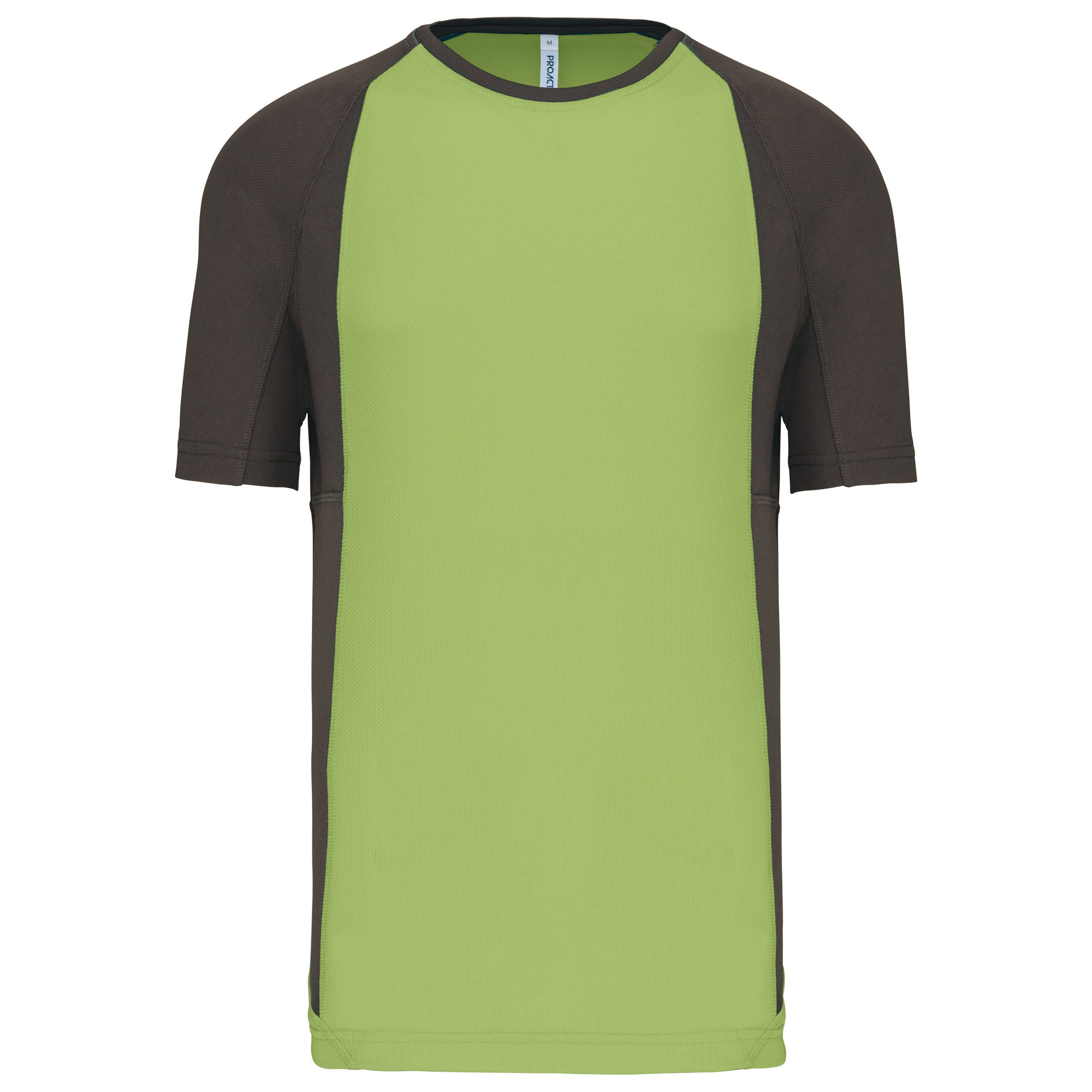 T-shirt de sport bicolore manches courtes unisexe