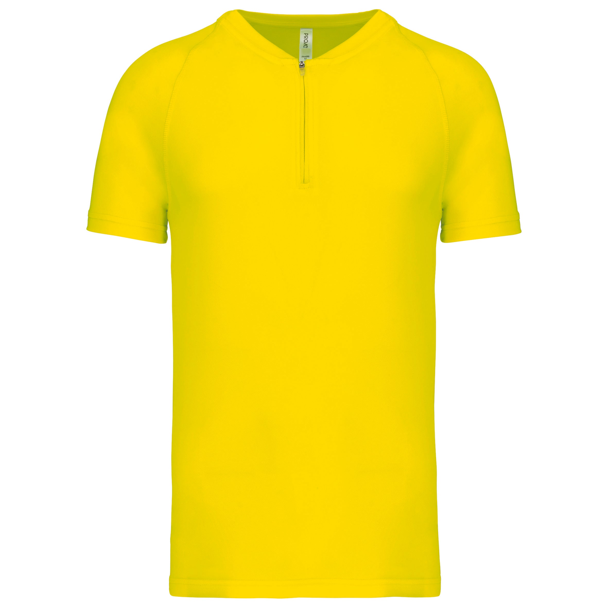 T-shirt 1/4 zip sport manches courtes unisexe