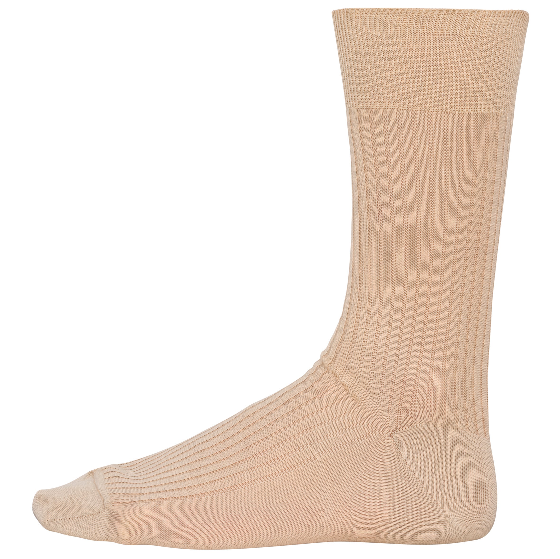 Men's cotton rib 4x2 lisle thread socks