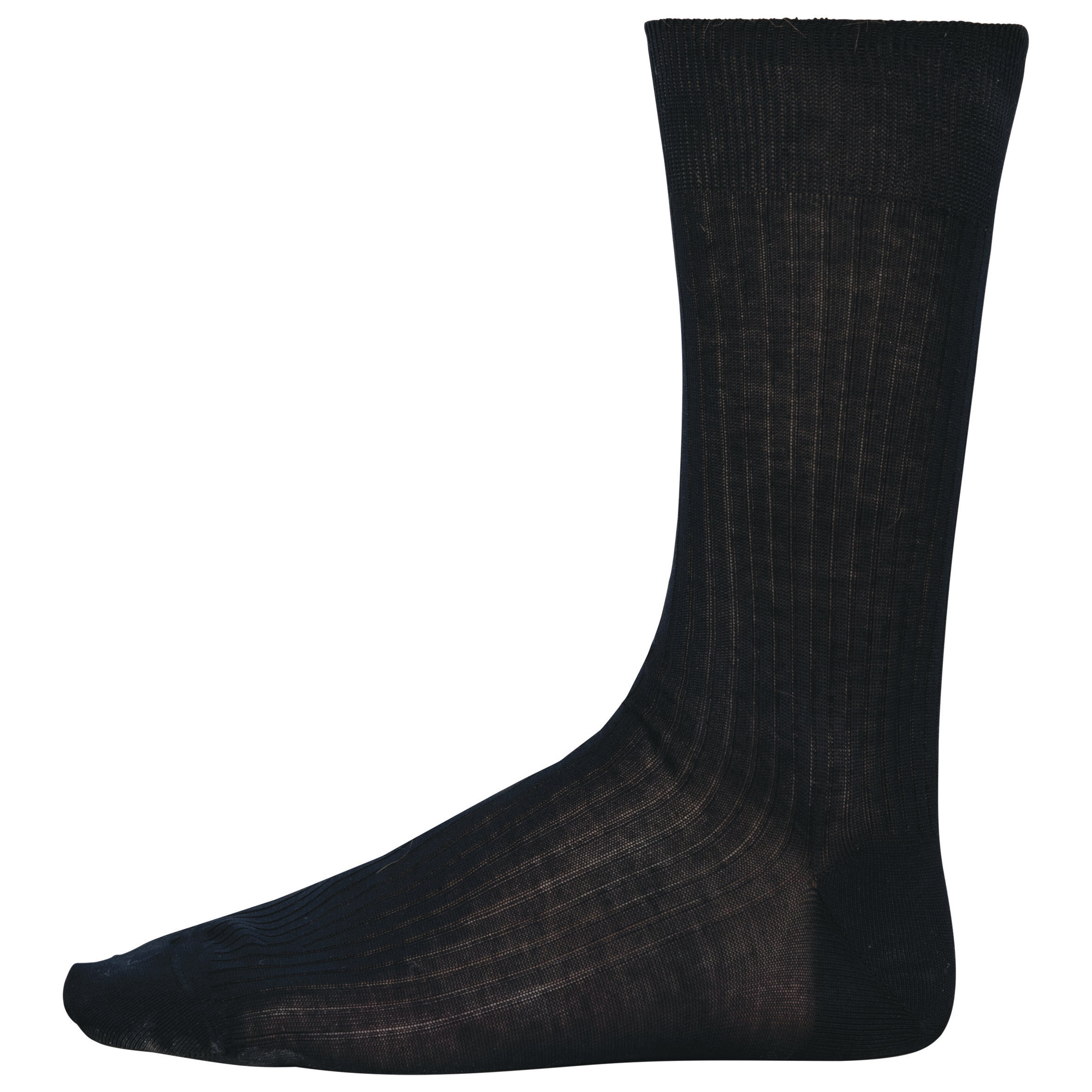 Men's cotton rib 4x2 lisle thread socks
