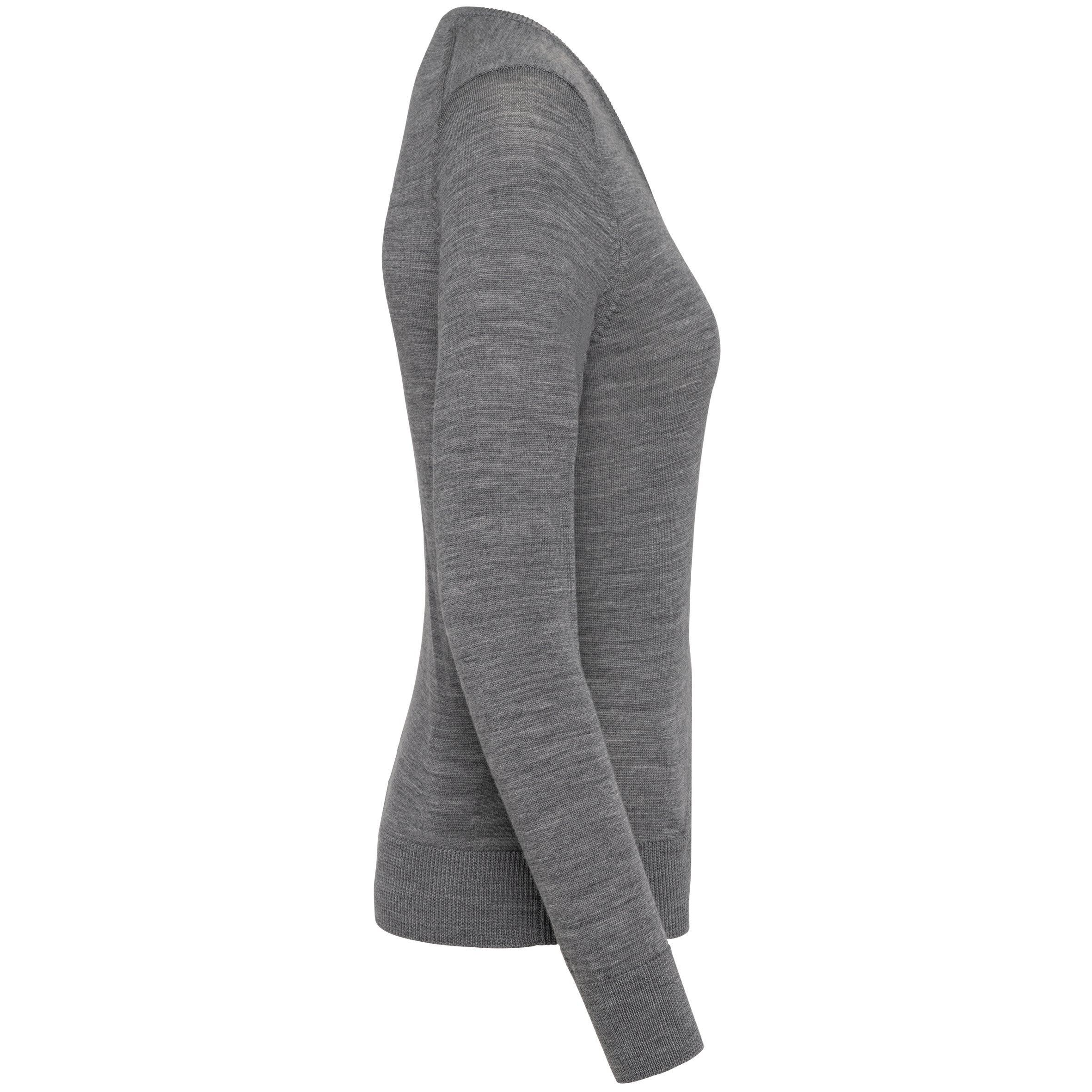 Pull Mérinos col V femme