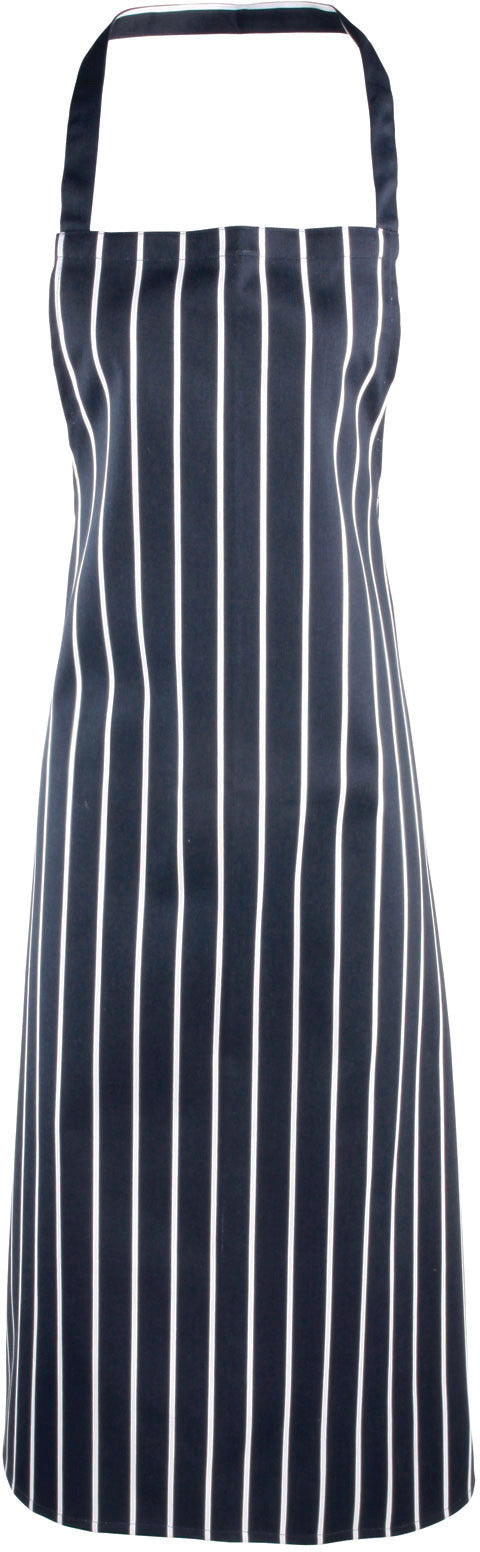Tablier à bavette rayé