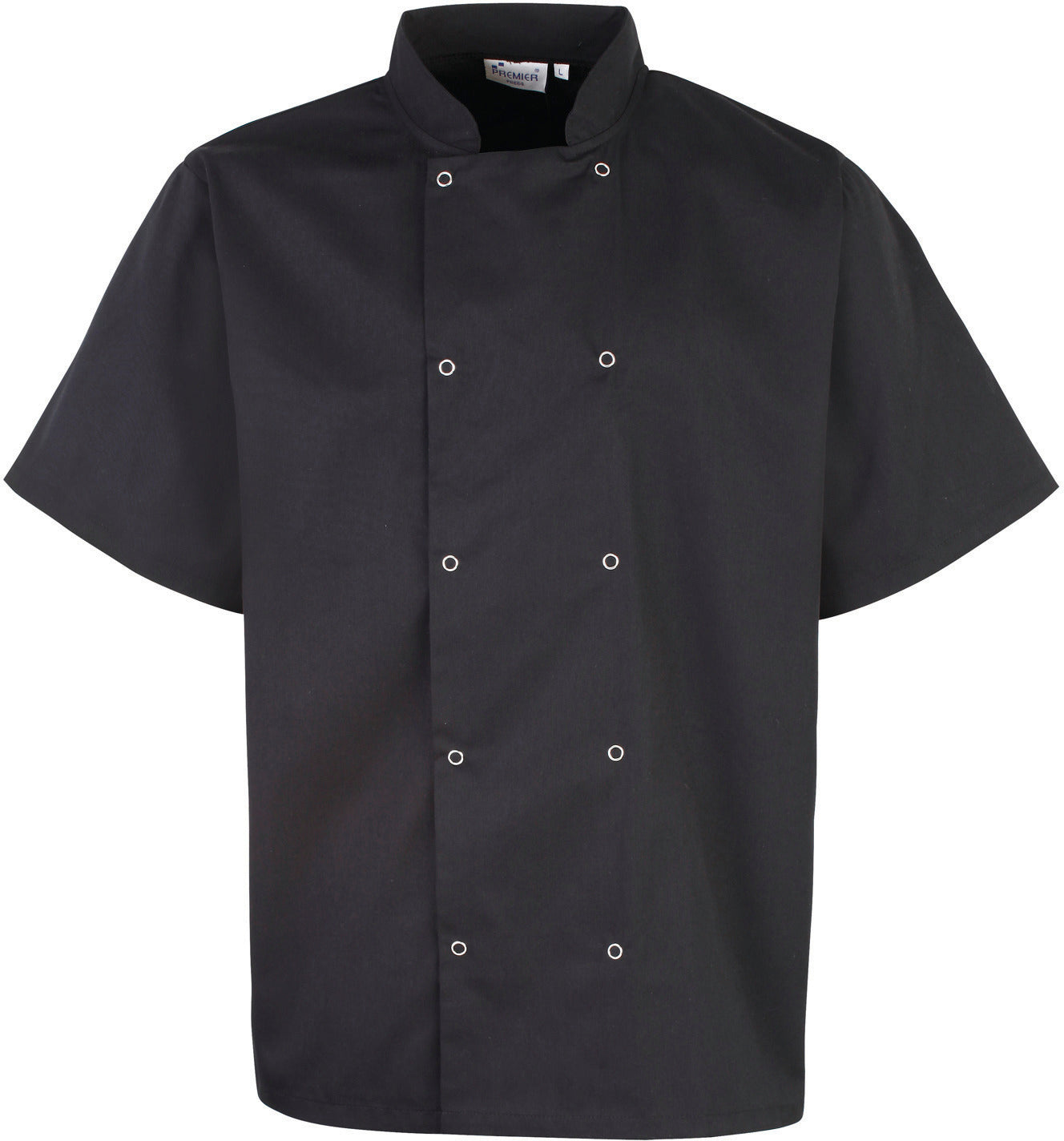 Veste de cuisine manches courtes à boutons pression