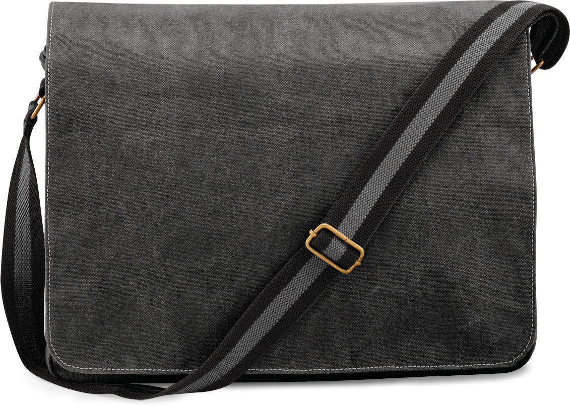 Vintage canvas koerierstas