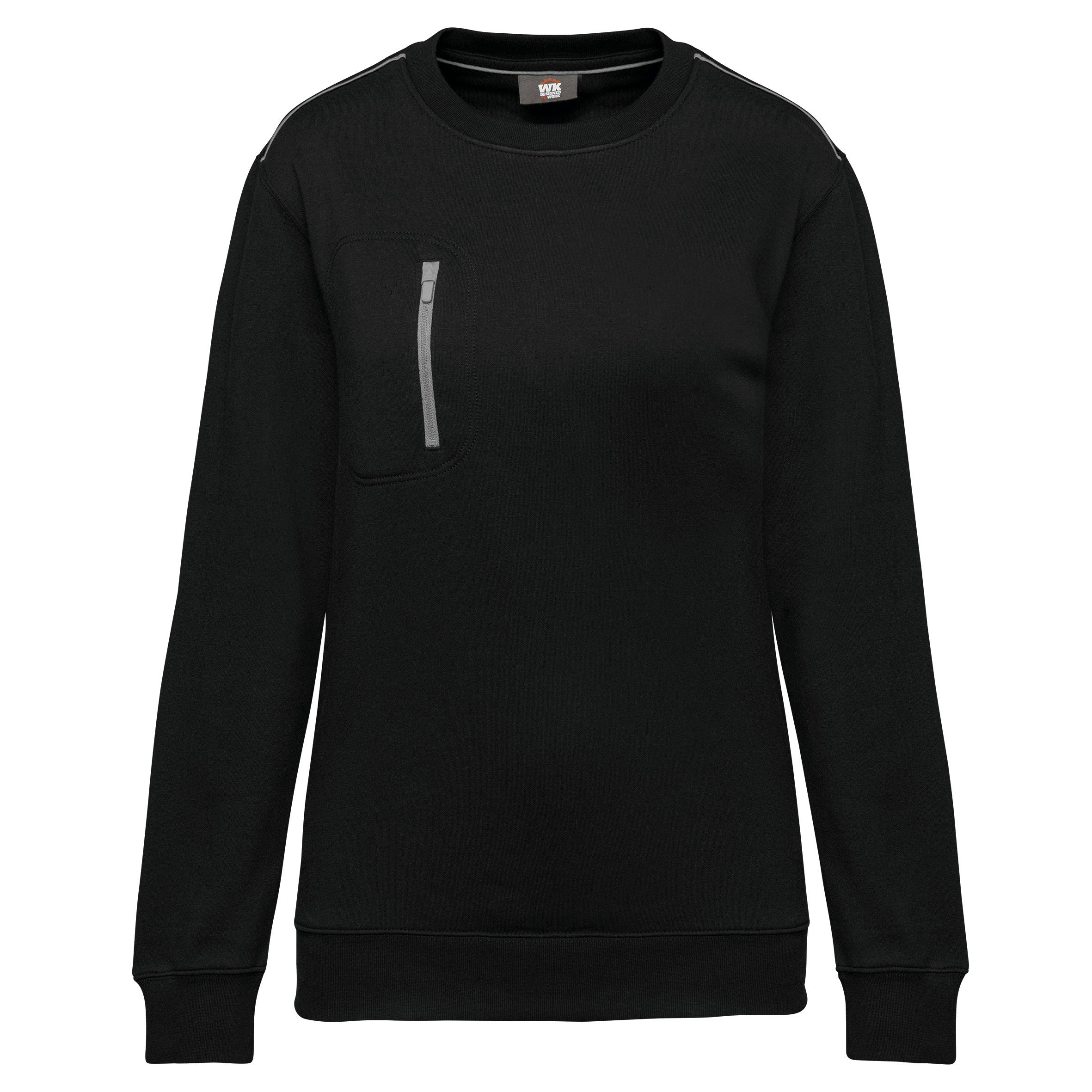 Sweat-shirt DayToDay zip poche contrasté unisexe