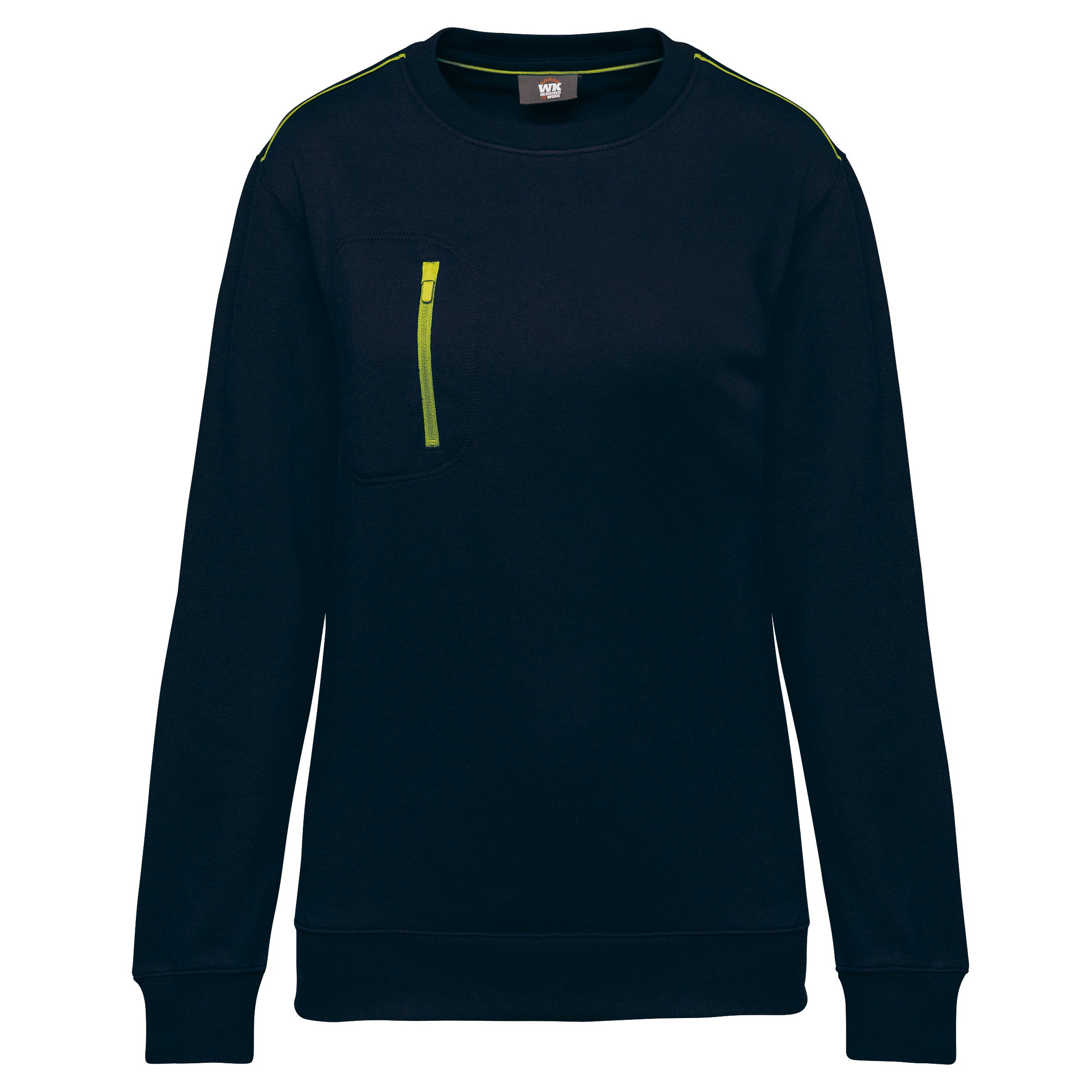 Sweat-shirt DayToDay zip poche contrasté unisexe