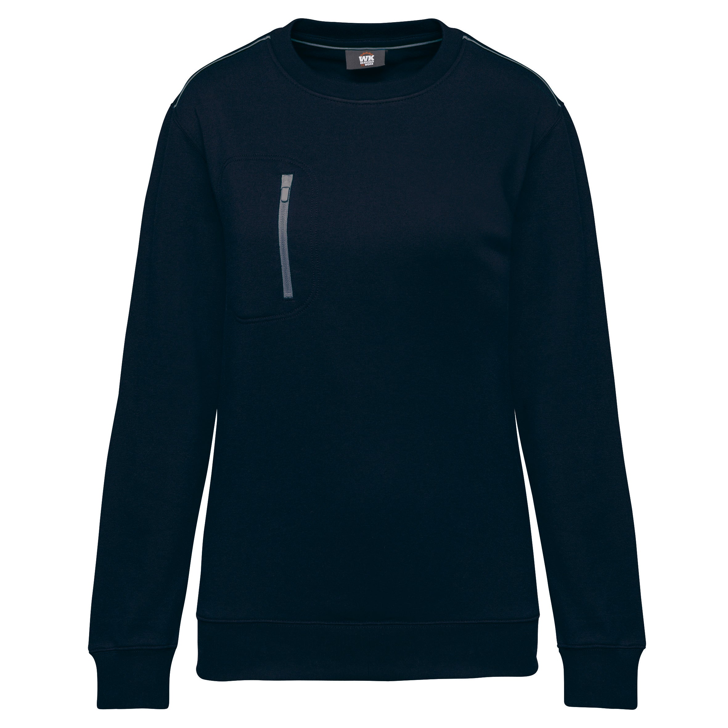 Sweat-shirt DayToDay zip poche contrasté unisexe