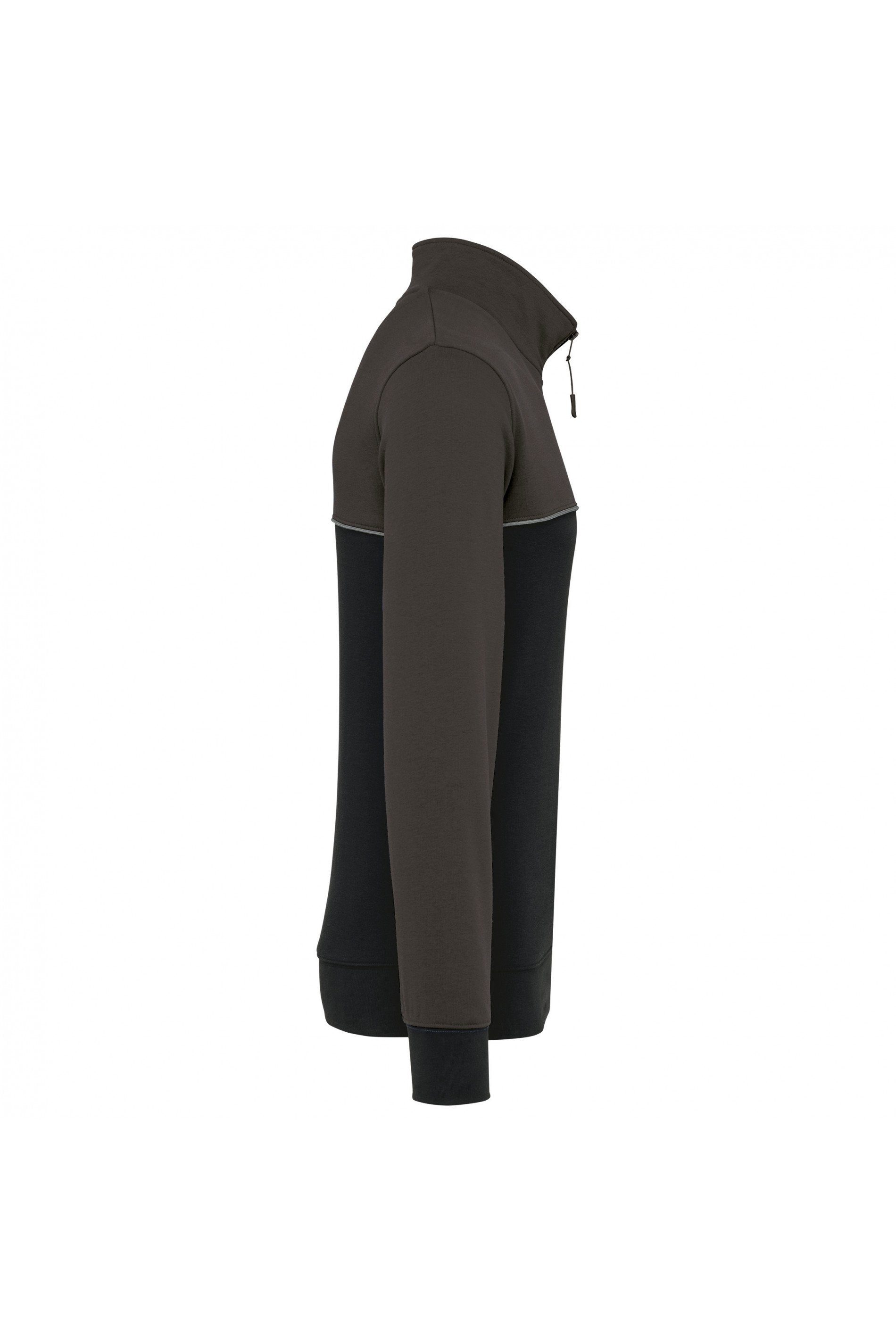 Unisex eco-responsible zip-neck sweatshirt