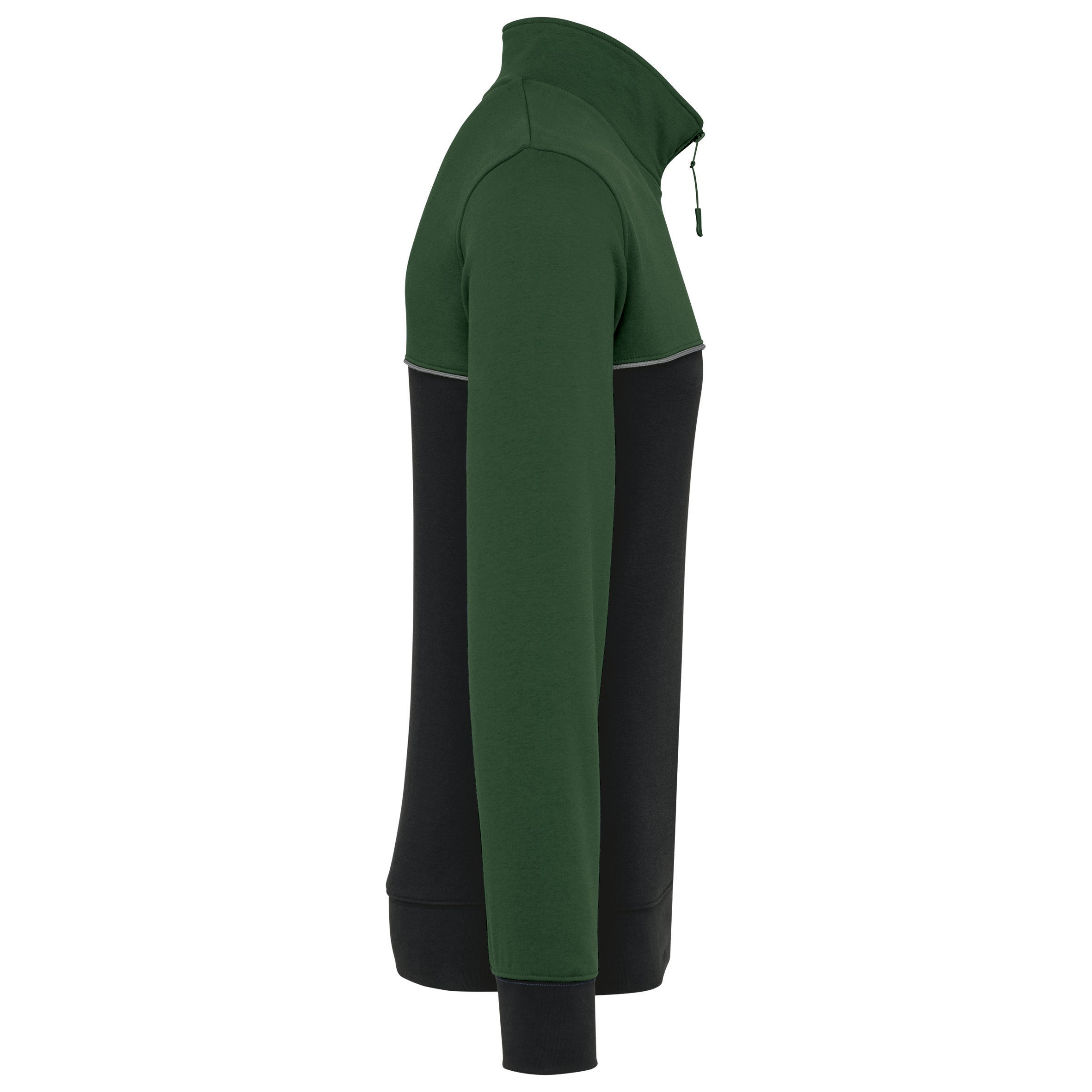 Unisex eco-responsible zip-neck sweatshirt