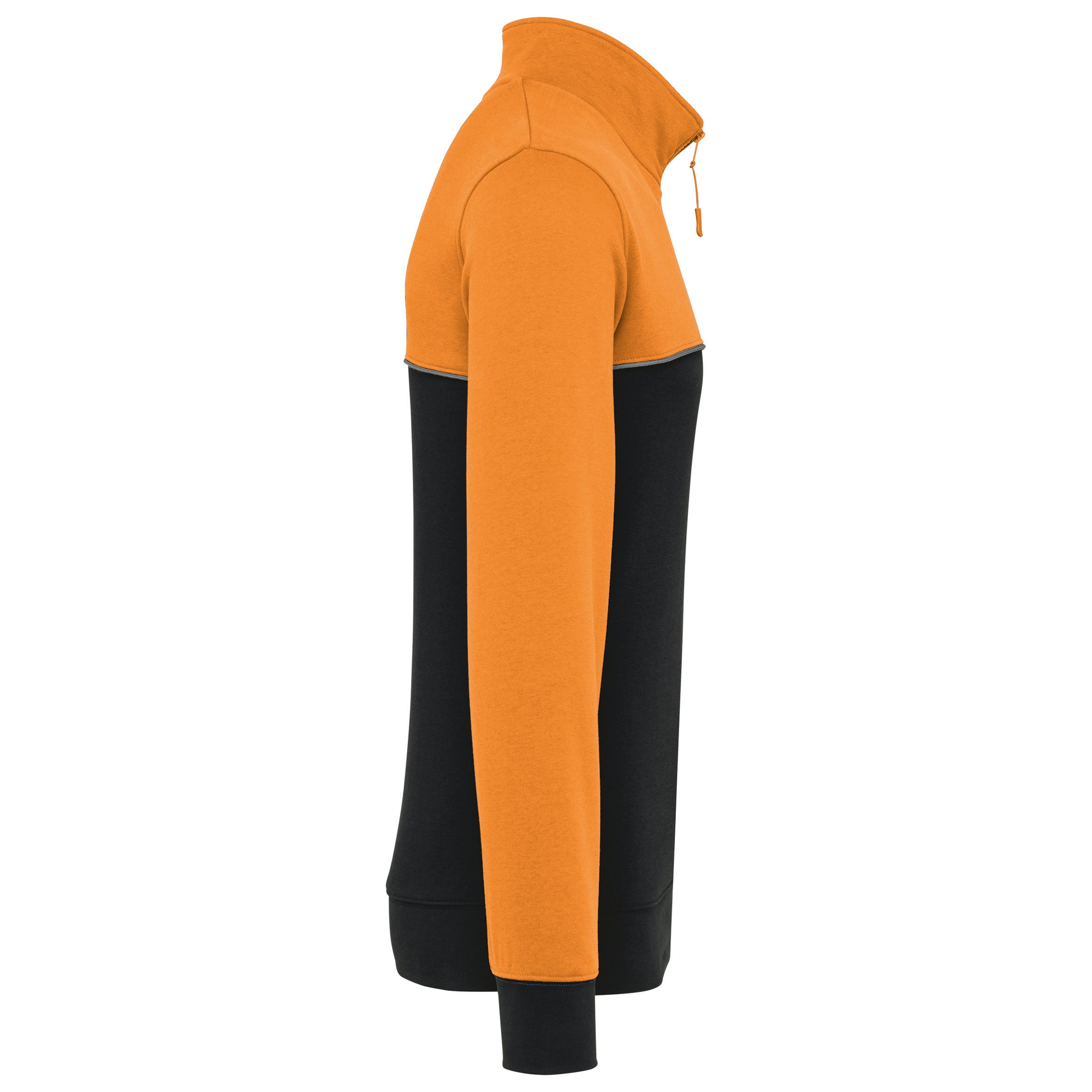 Unisex eco-responsible zip-neck sweatshirt