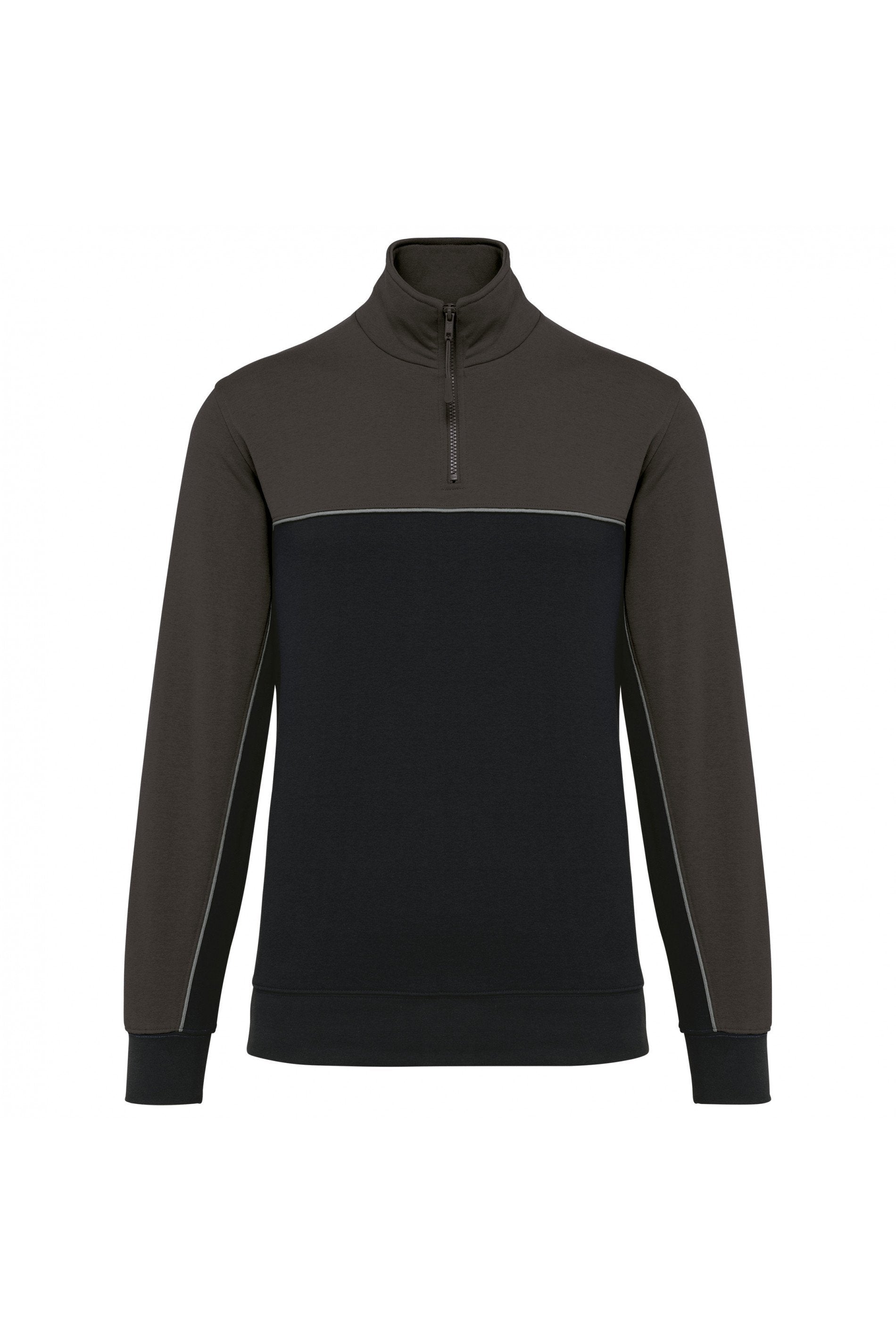 Unisex eco-responsible zip-neck sweatshirt