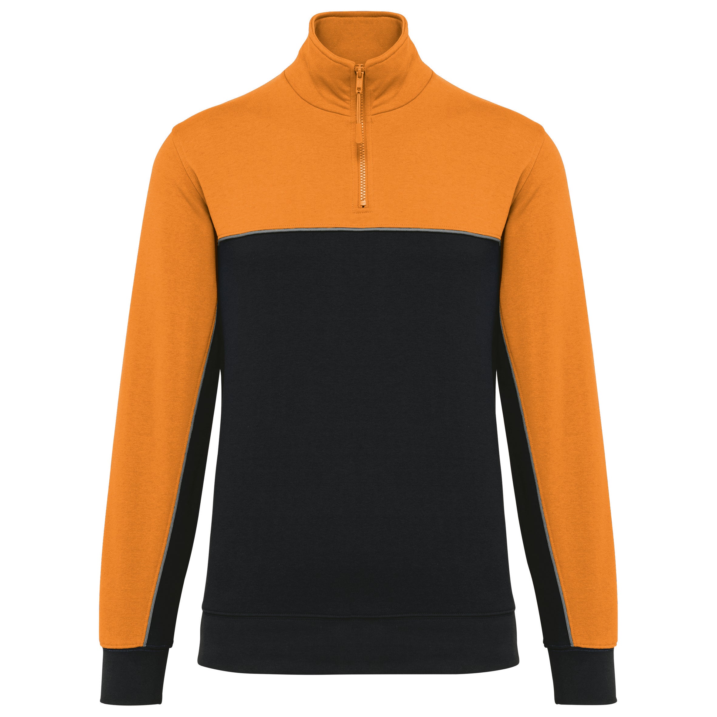 Unisex eco-responsible zip-neck sweatshirt