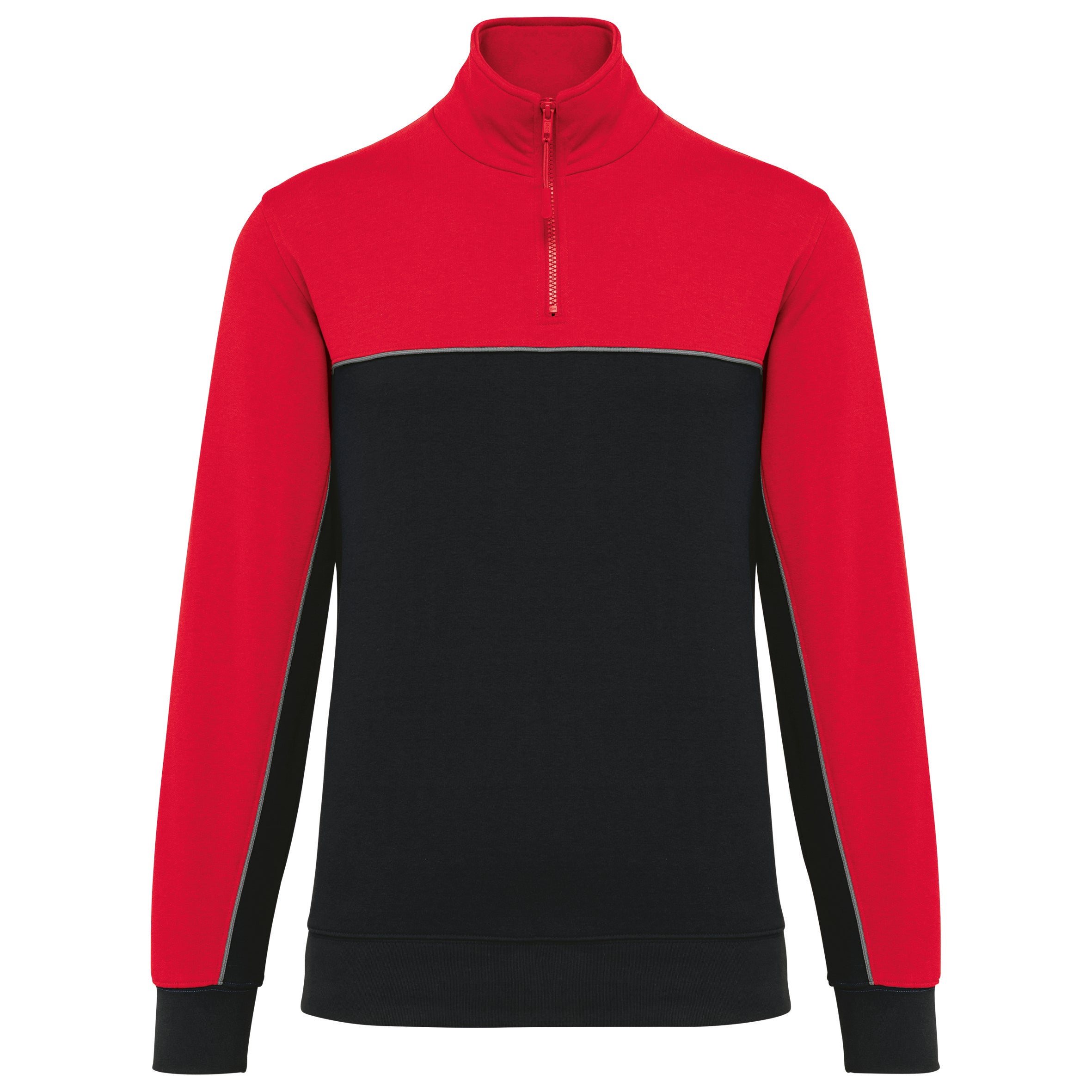 Unisex eco-responsible zip-neck sweatshirt