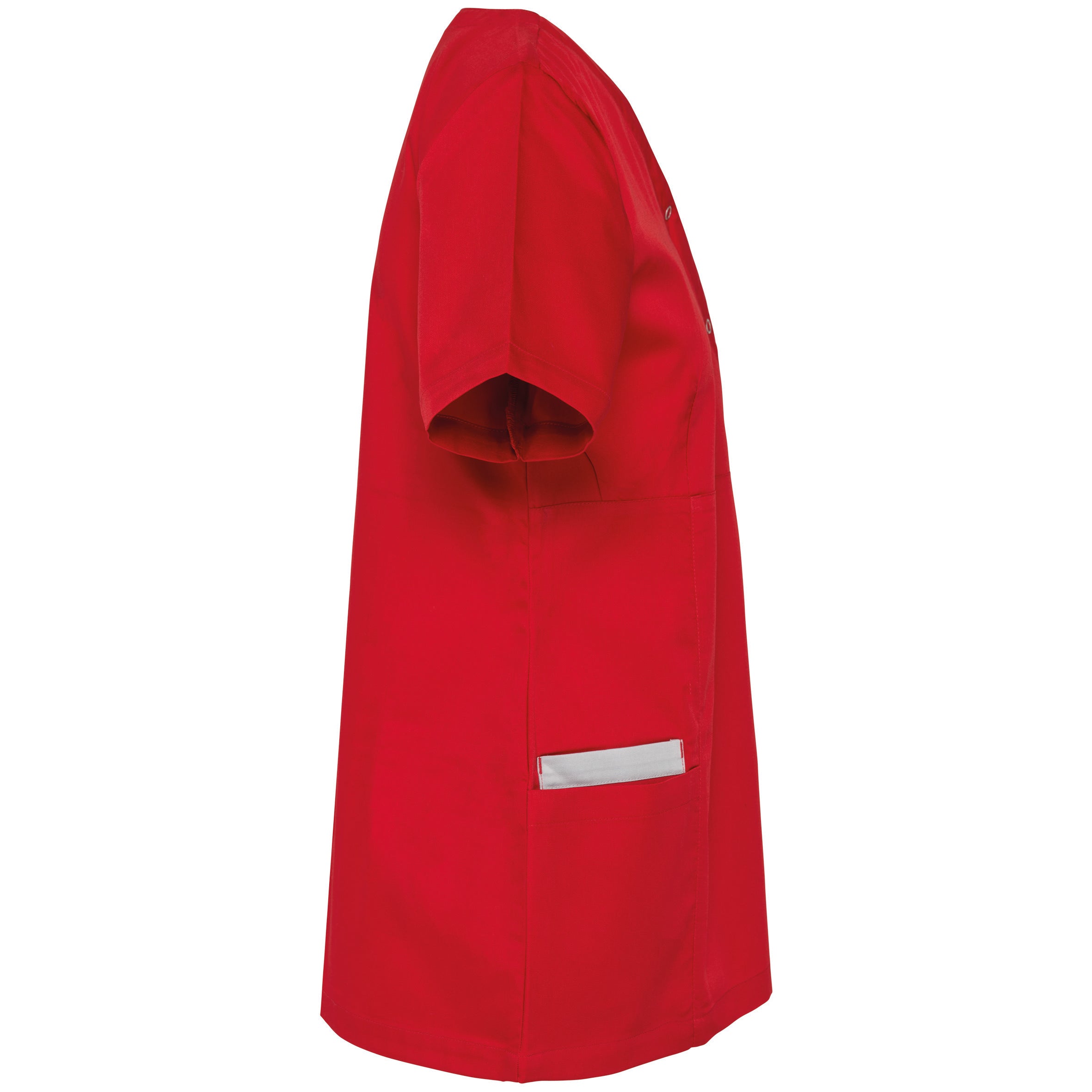 Women's polycotton blouse with press studs