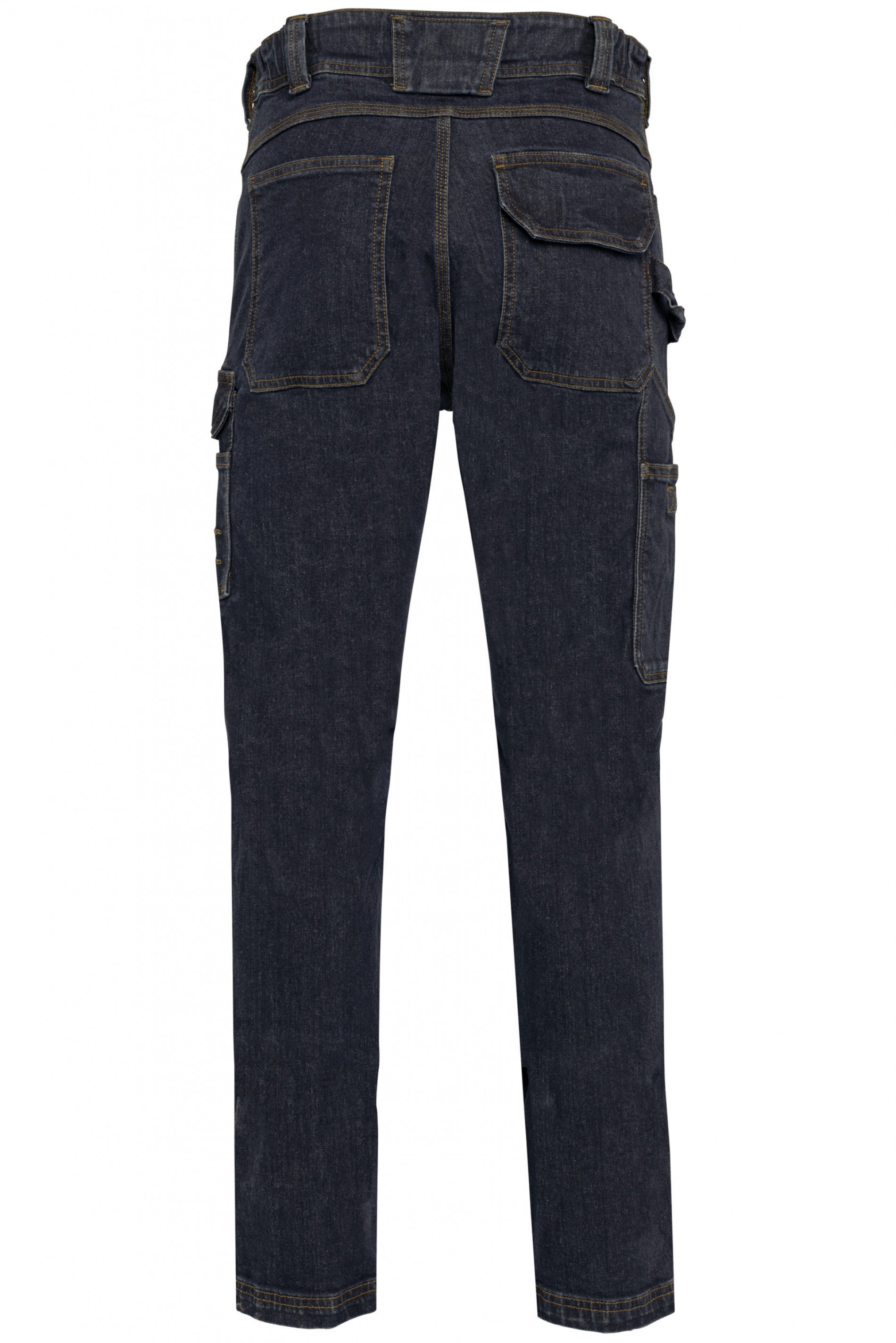 Men's multi-pocket denim trousers