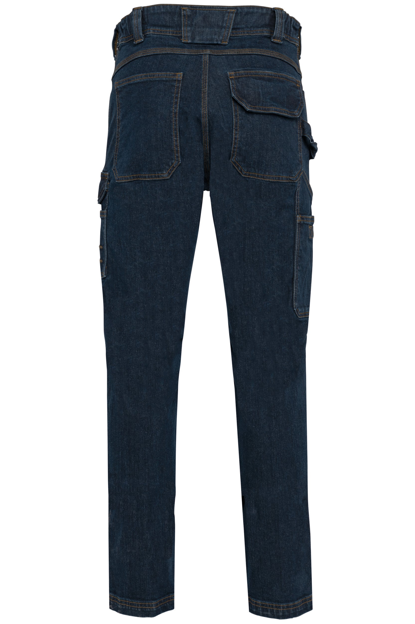 Men's multi-pocket denim trousers