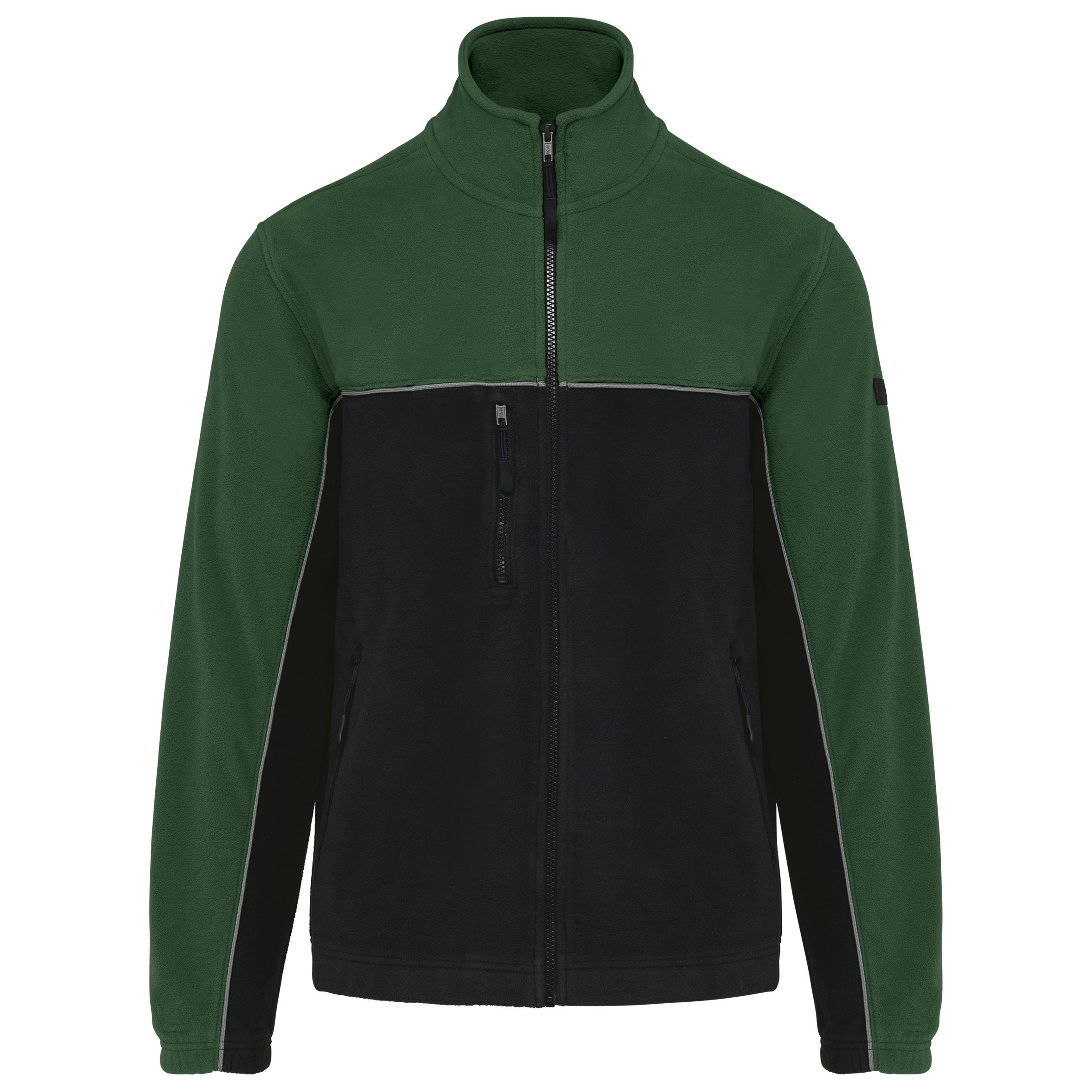 Unisex eco-responsible two-tone microfleece jacket