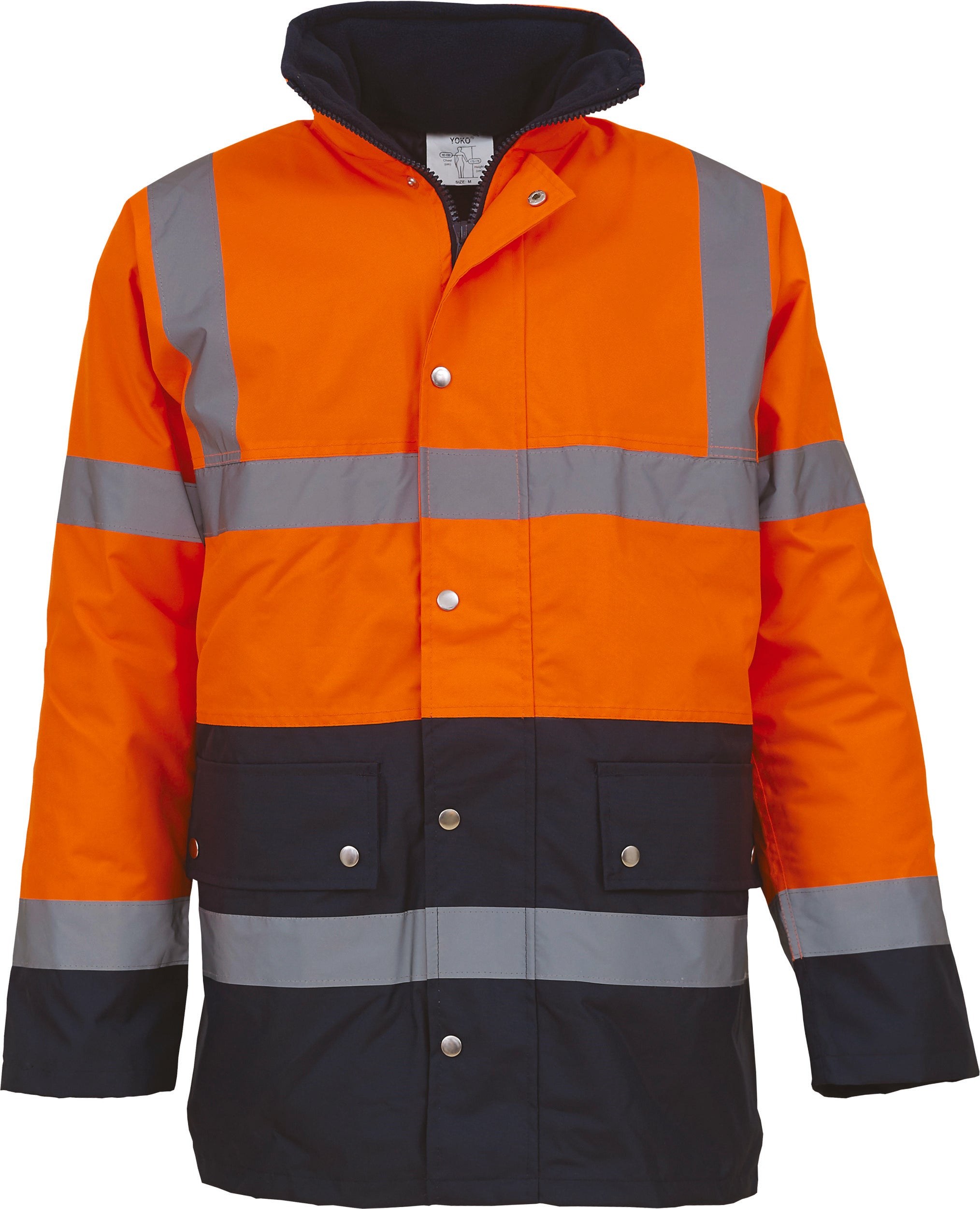 Tweekleurig veiligheidsvest met hoge zichtbaarheid
