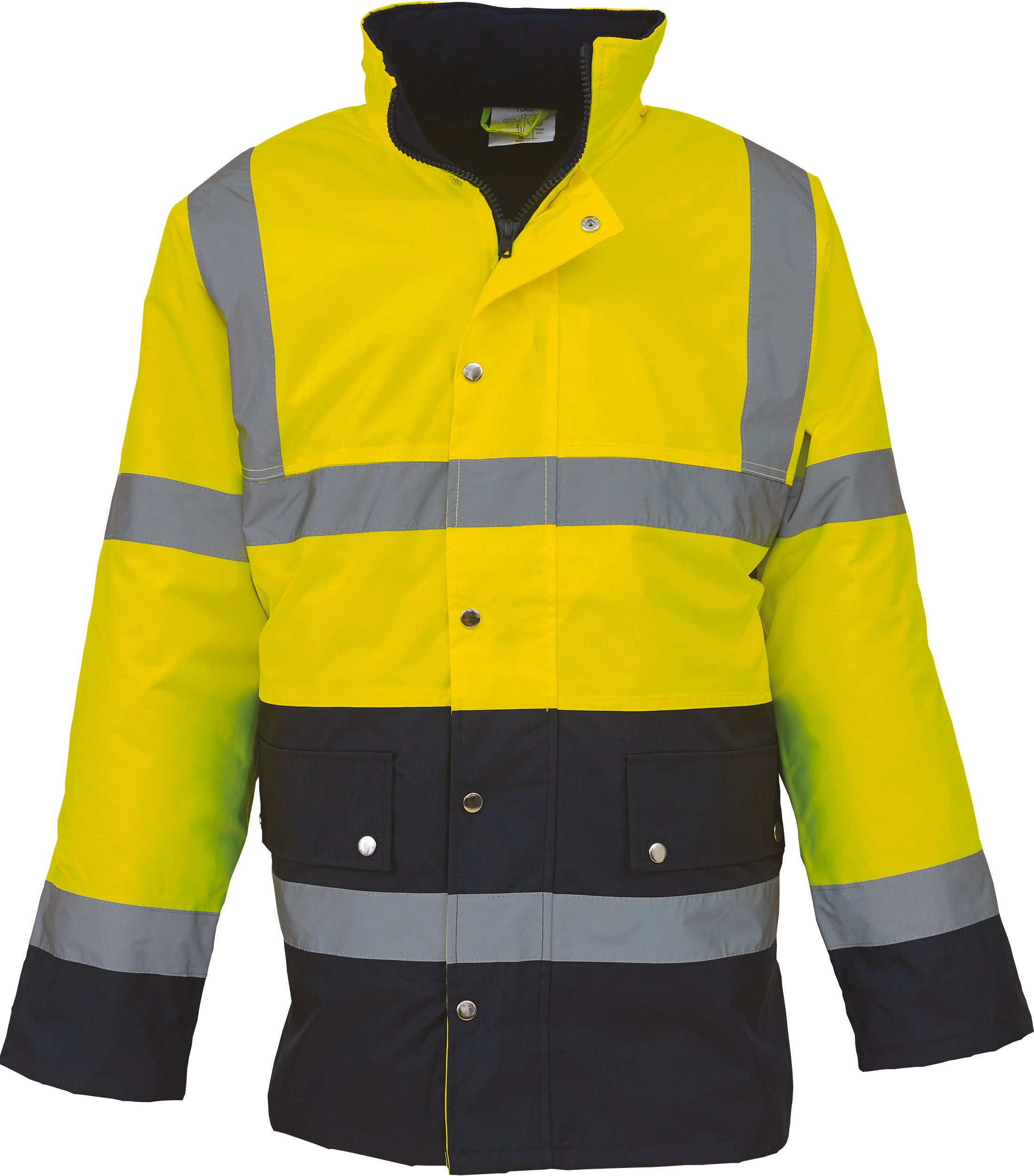 Tweekleurig veiligheidsvest met hoge zichtbaarheid