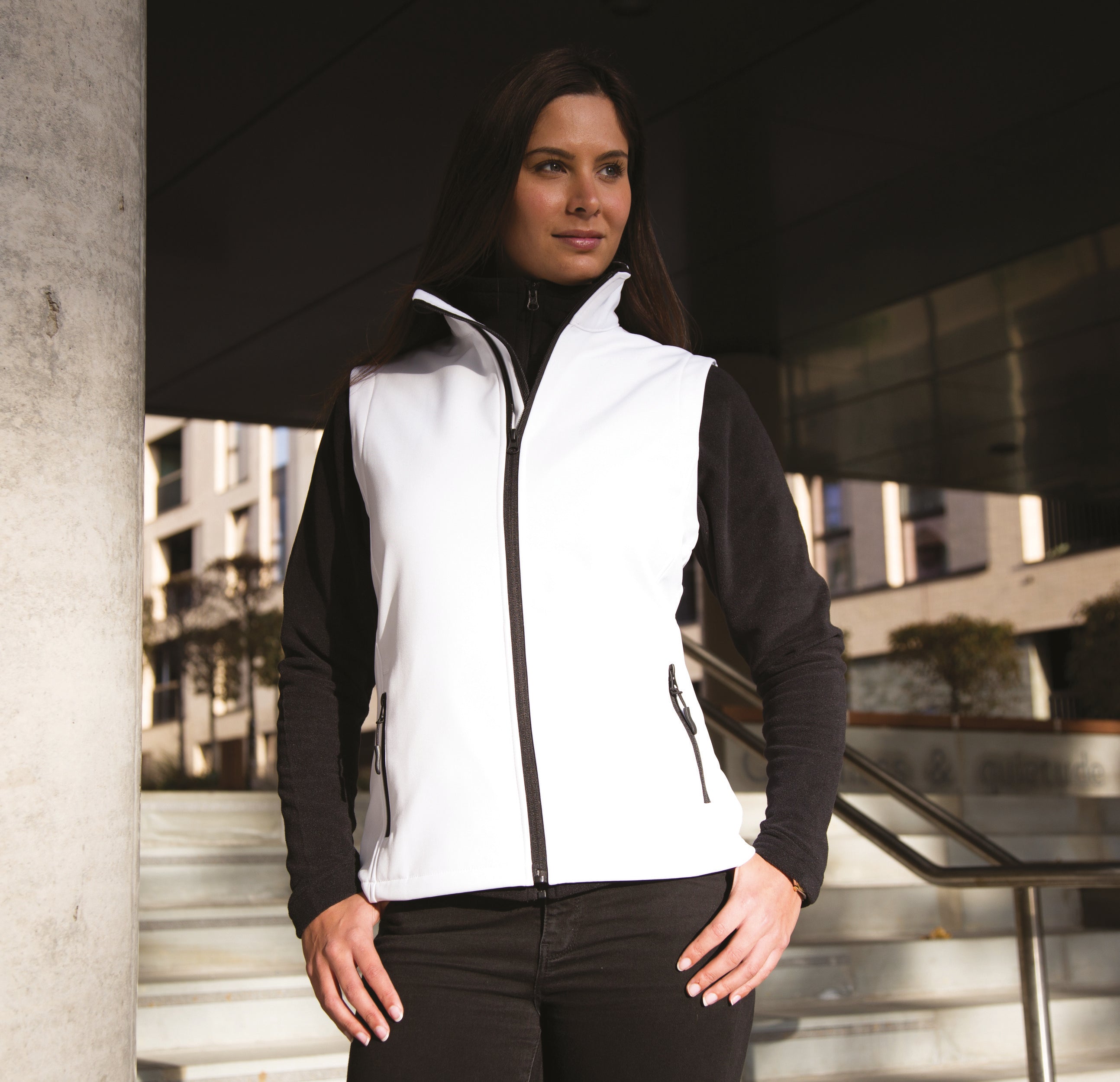Dames bedrukbare softshell bodywarmer