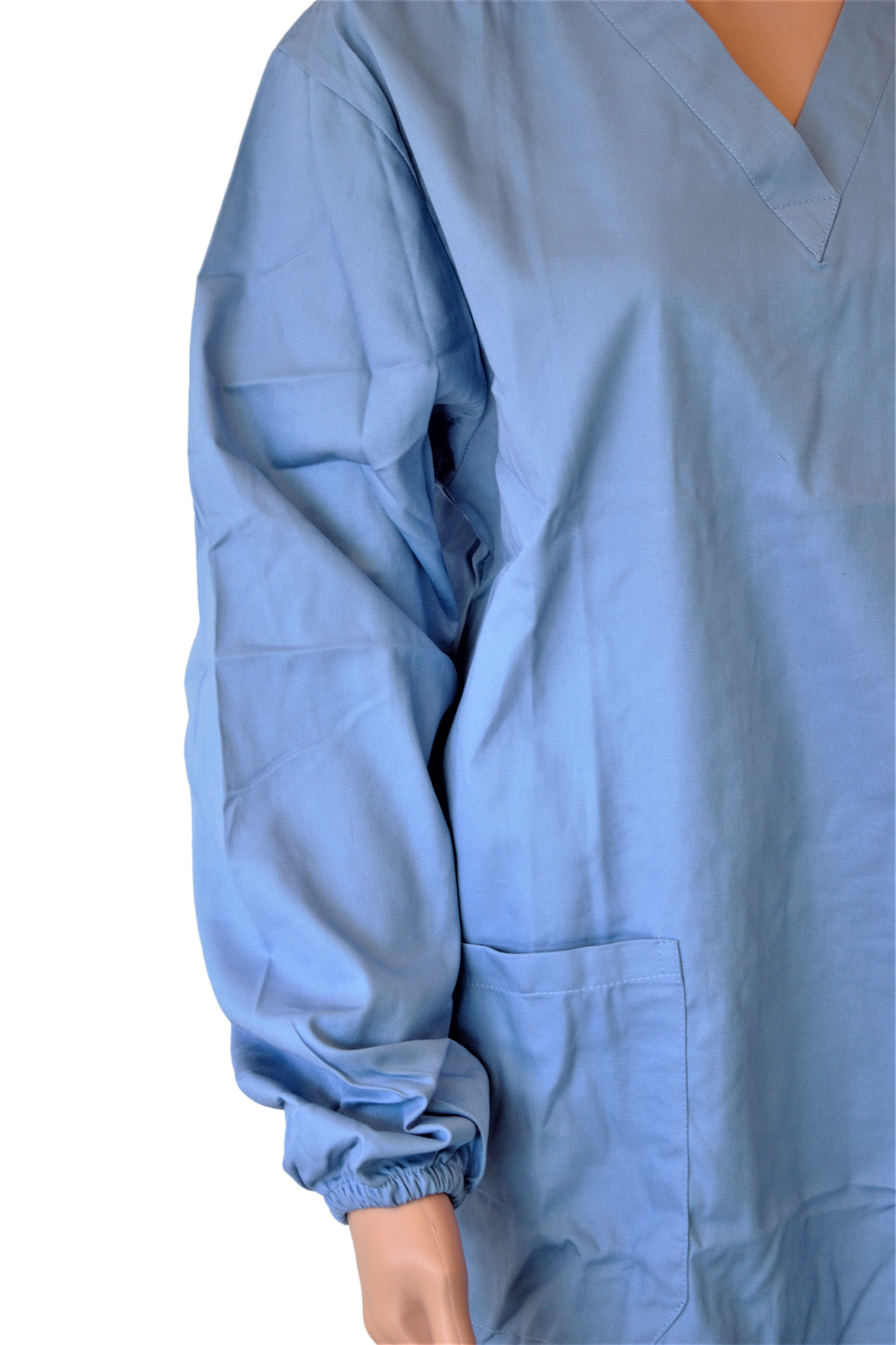 Women's medical set long sleeve blouse and blue pants