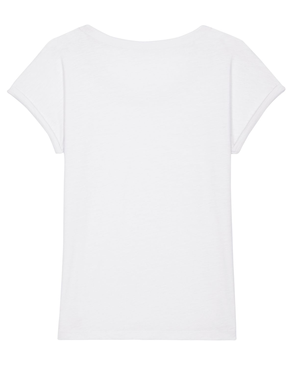 Le T-shirt slub femme bas de manche replié - Stella Rounder Slub
