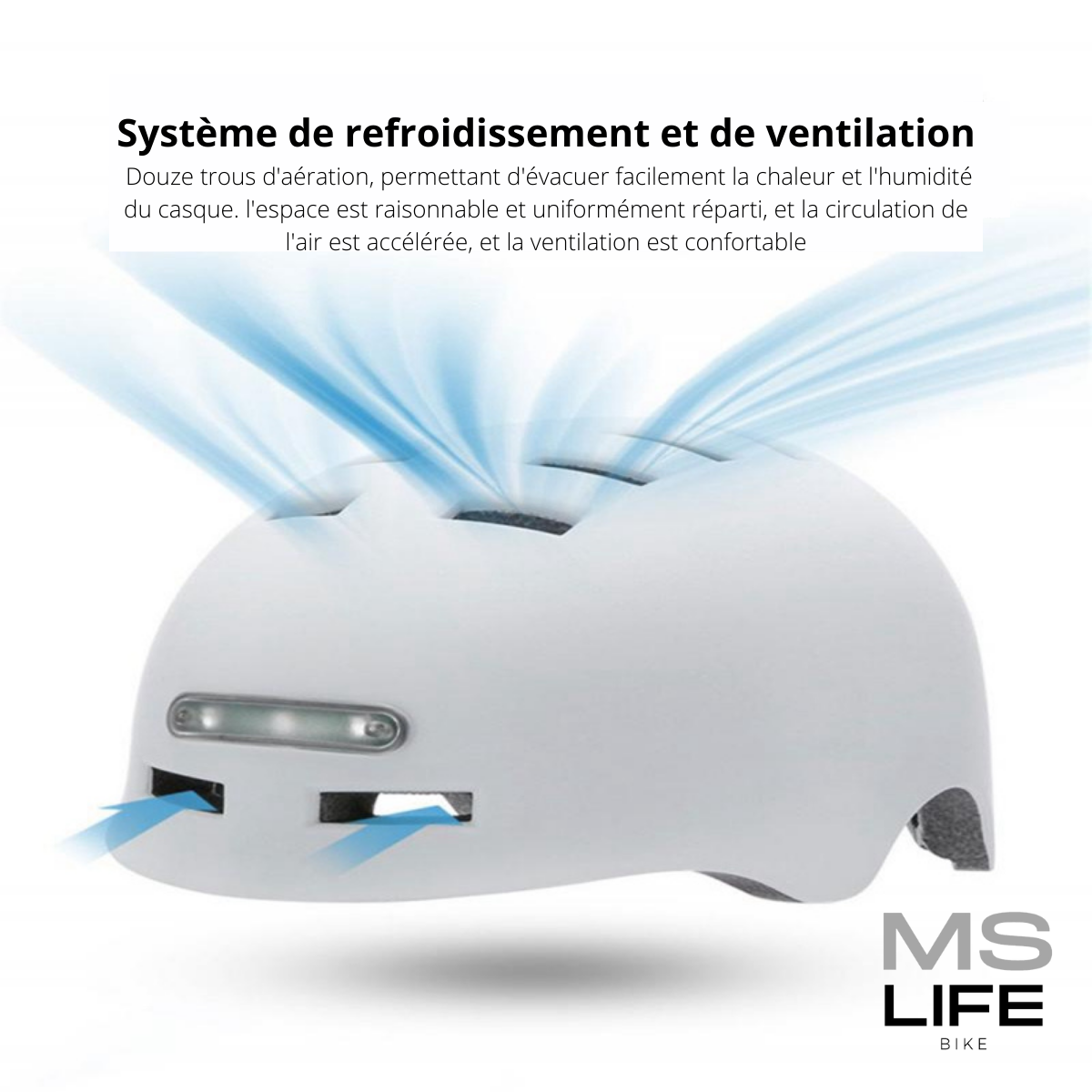 Bike Helmet with LED Light CE Certified