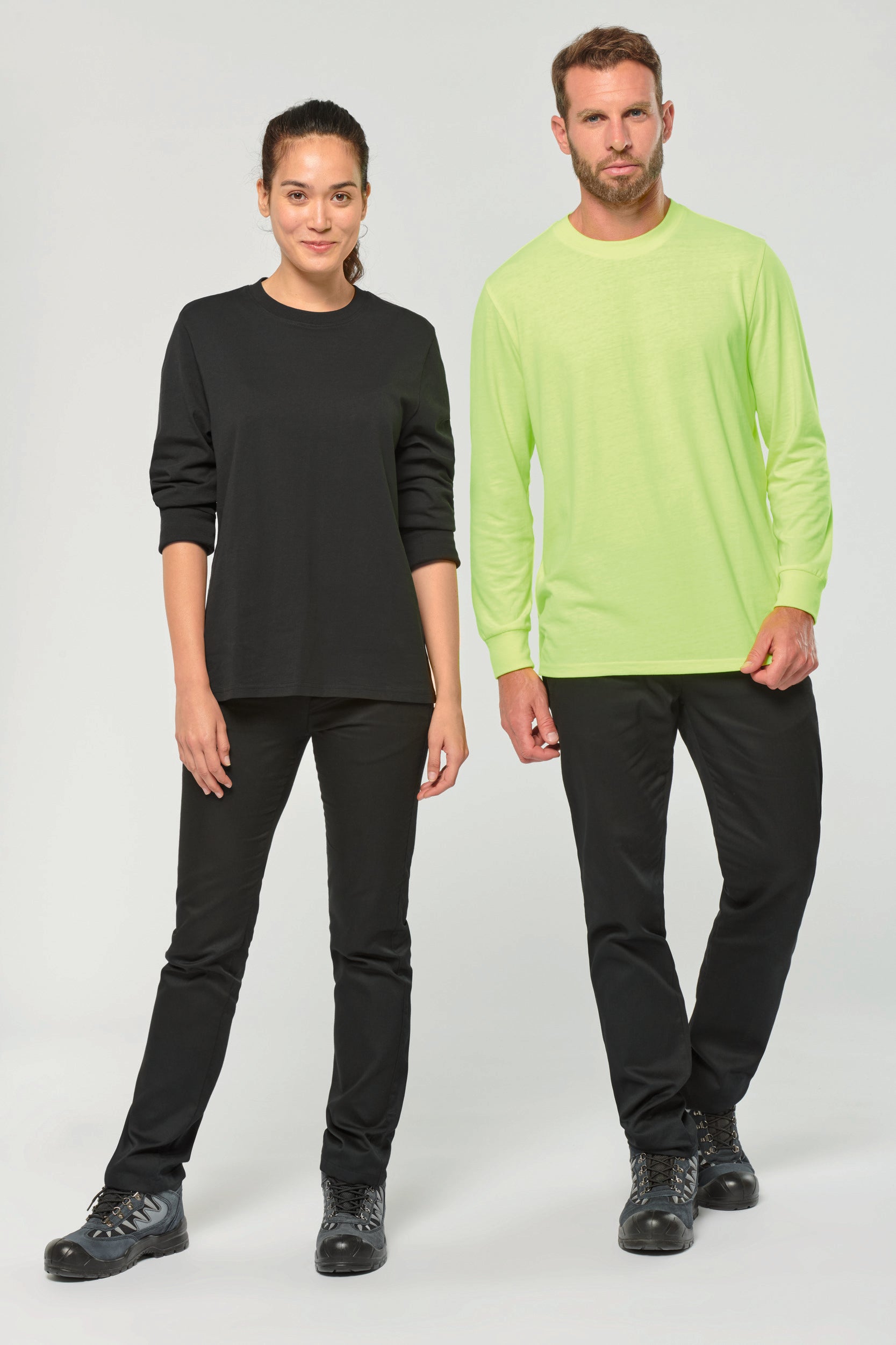 Unisex ecologisch verantwoord T-shirt met lange mouwen