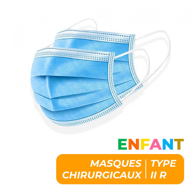 Children's Type IIR Masks - Blue - Era Medical - Box Of 50 Masks
