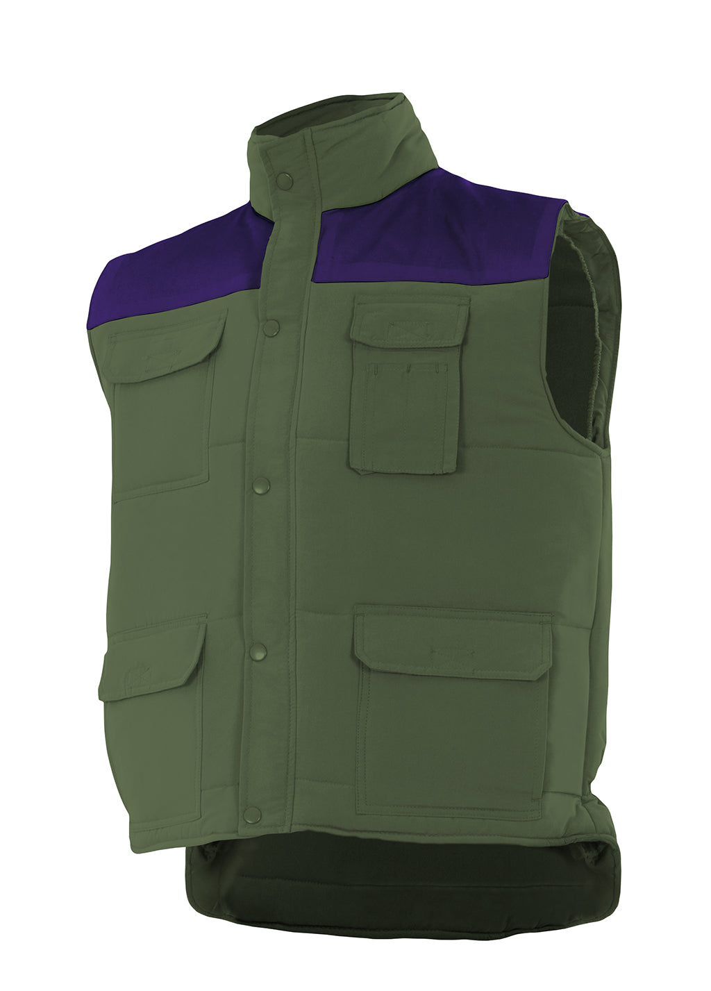 GILET MATELASSÉ VERT CHASSEUR