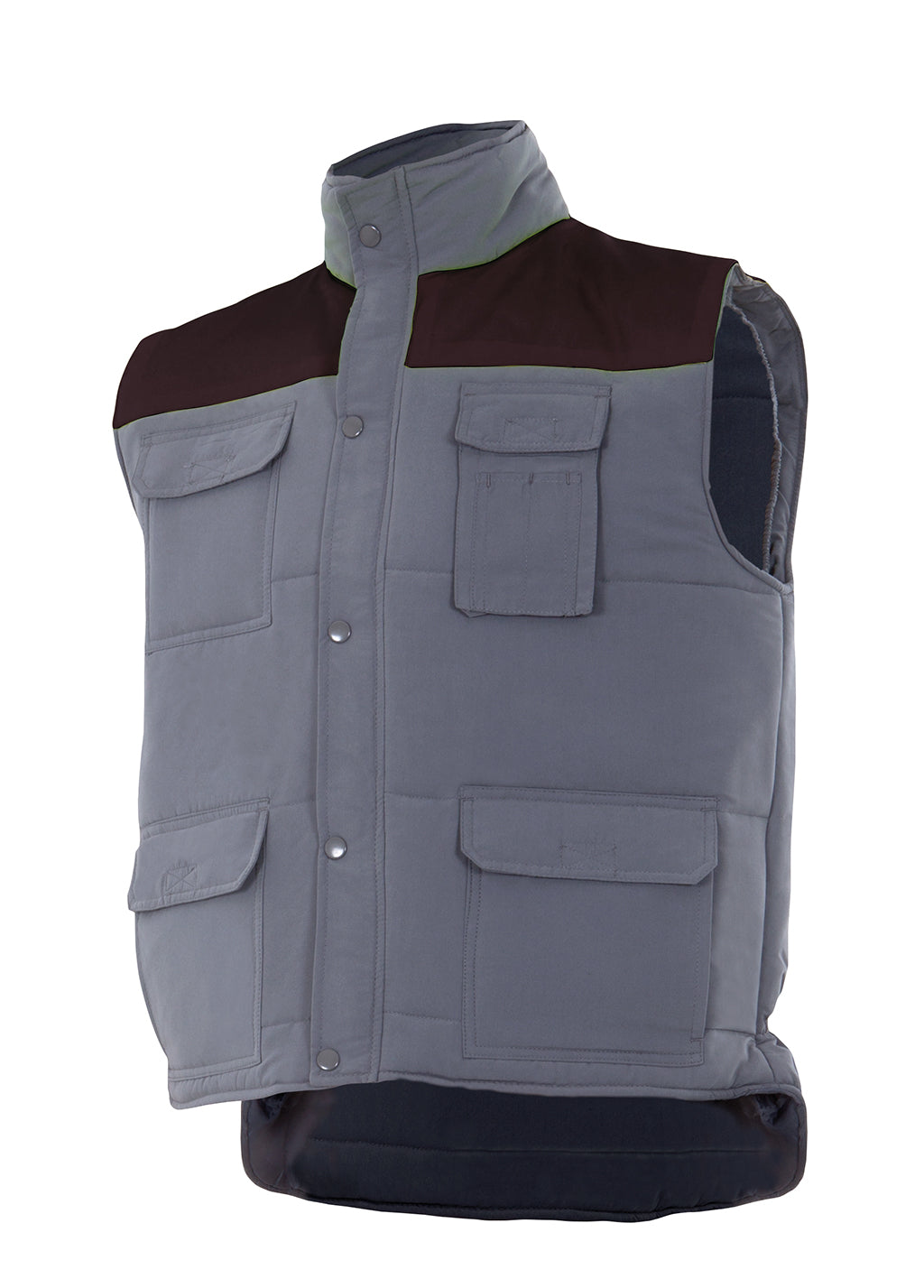 GRAY QUILTED VEST