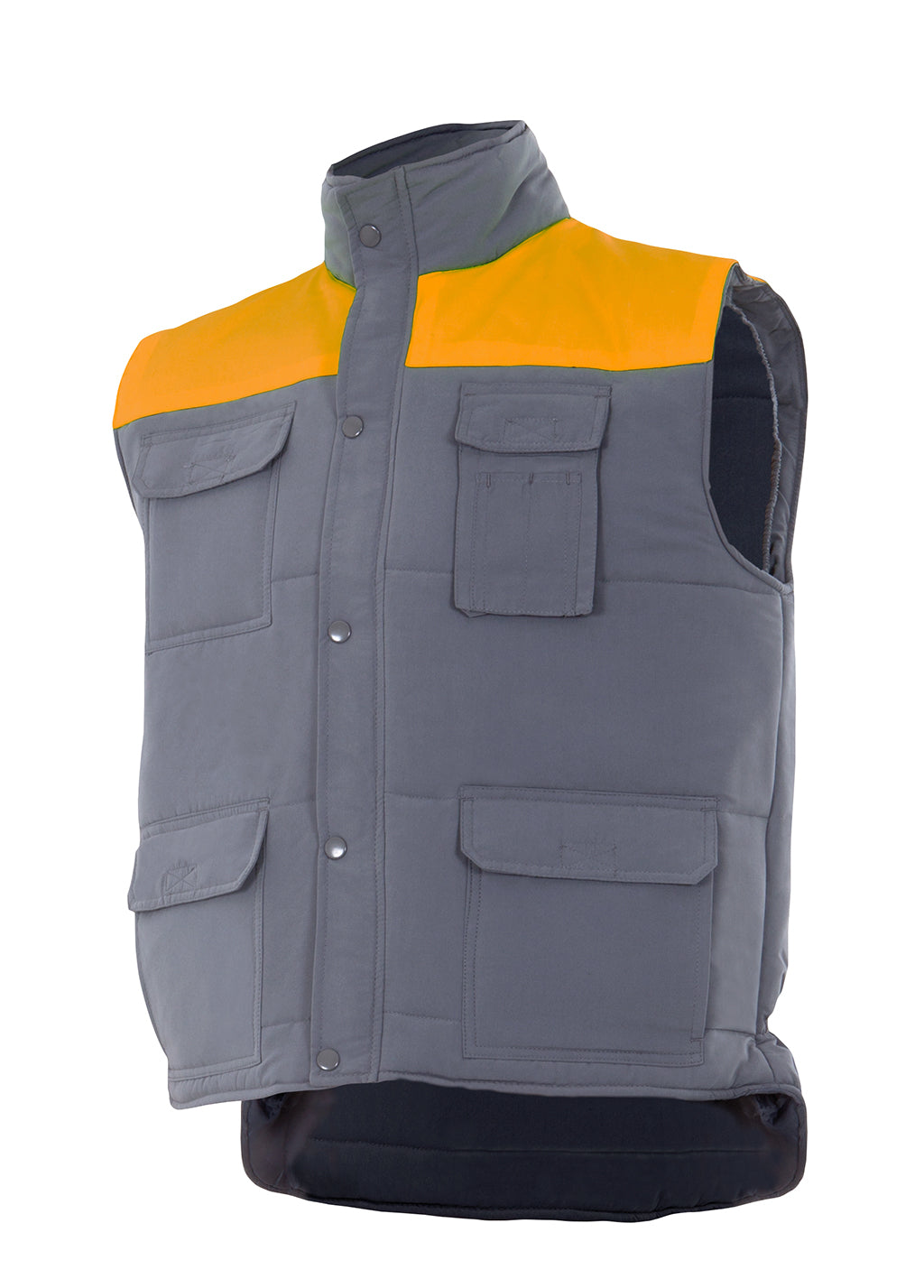 GRAY QUILTED VEST
