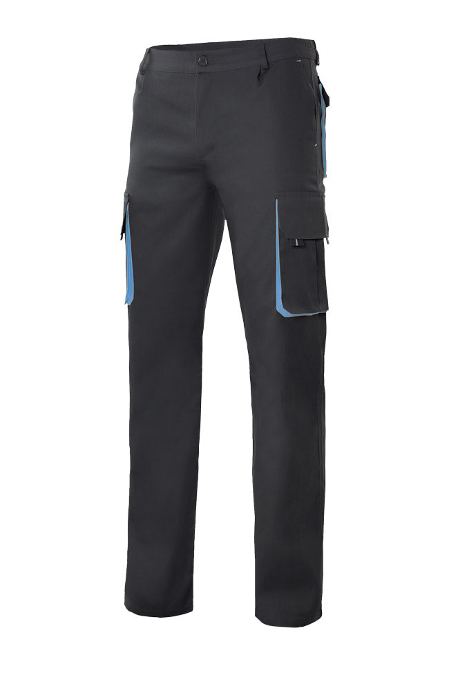 TWO-TONE LINED TROUSERS Black