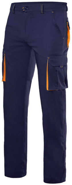 NAVY BLUE LINED STRETCH TROUSERS