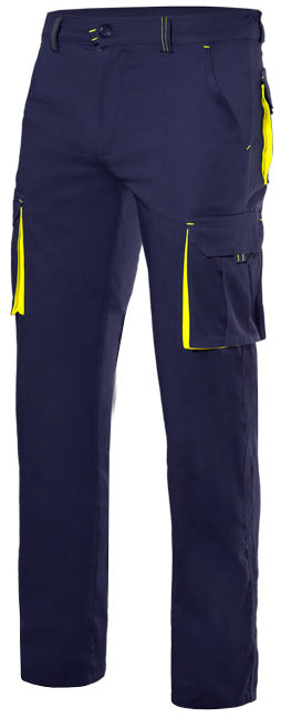 NAVY BLUE LINED STRETCH TROUSERS
