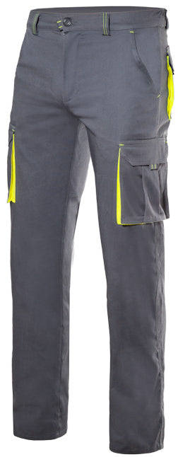 GRAY LINED STRETCH TROUSERS