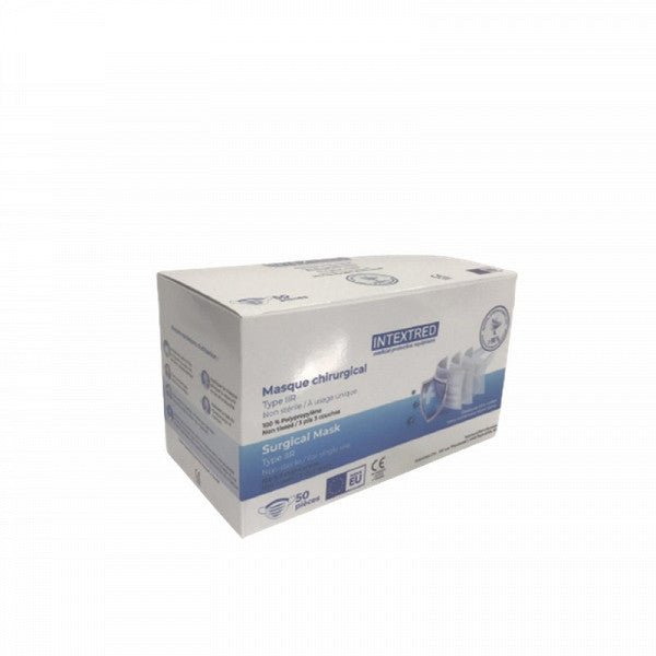 Type IIR Elastic Masks - Blue - Intextred - Box Of 50 Masks
