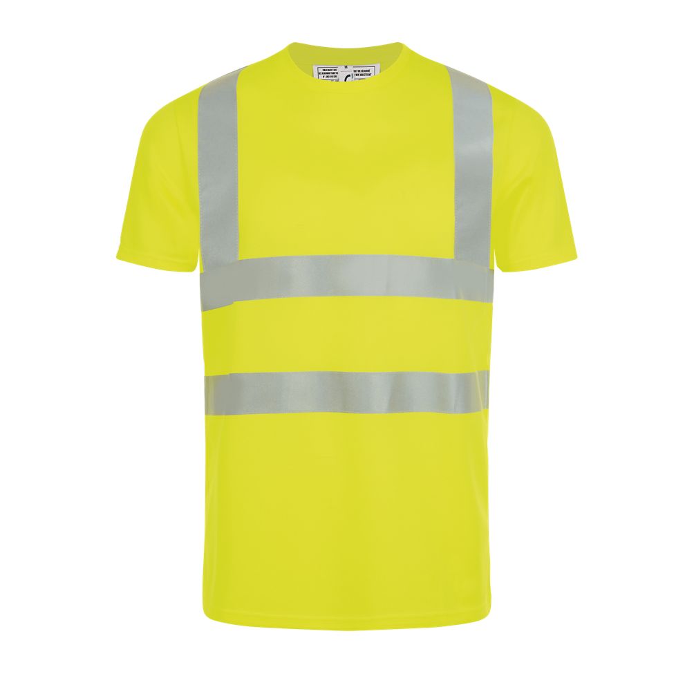SOL'S MERCURE PRO - T-SHIRT WITH HIGH VISIBILITY STRIPS