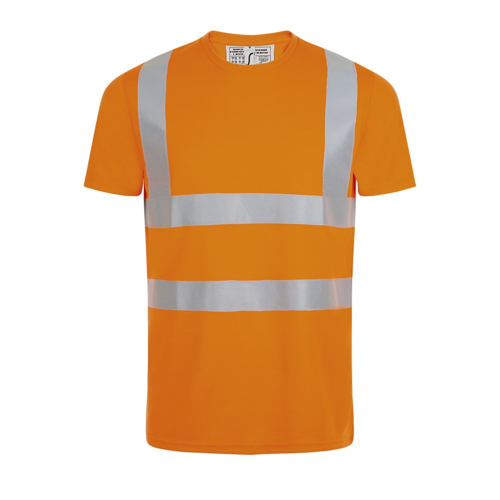 SOL'S MERCURE PRO - T-SHIRT WITH HIGH VISIBILITY STRIPS