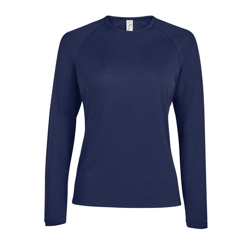 T-shirt Sport Femme Manches Longues - Maille Respirante, Panneaux Aérés - Pour Fitness, Yoga, Running, Pilates