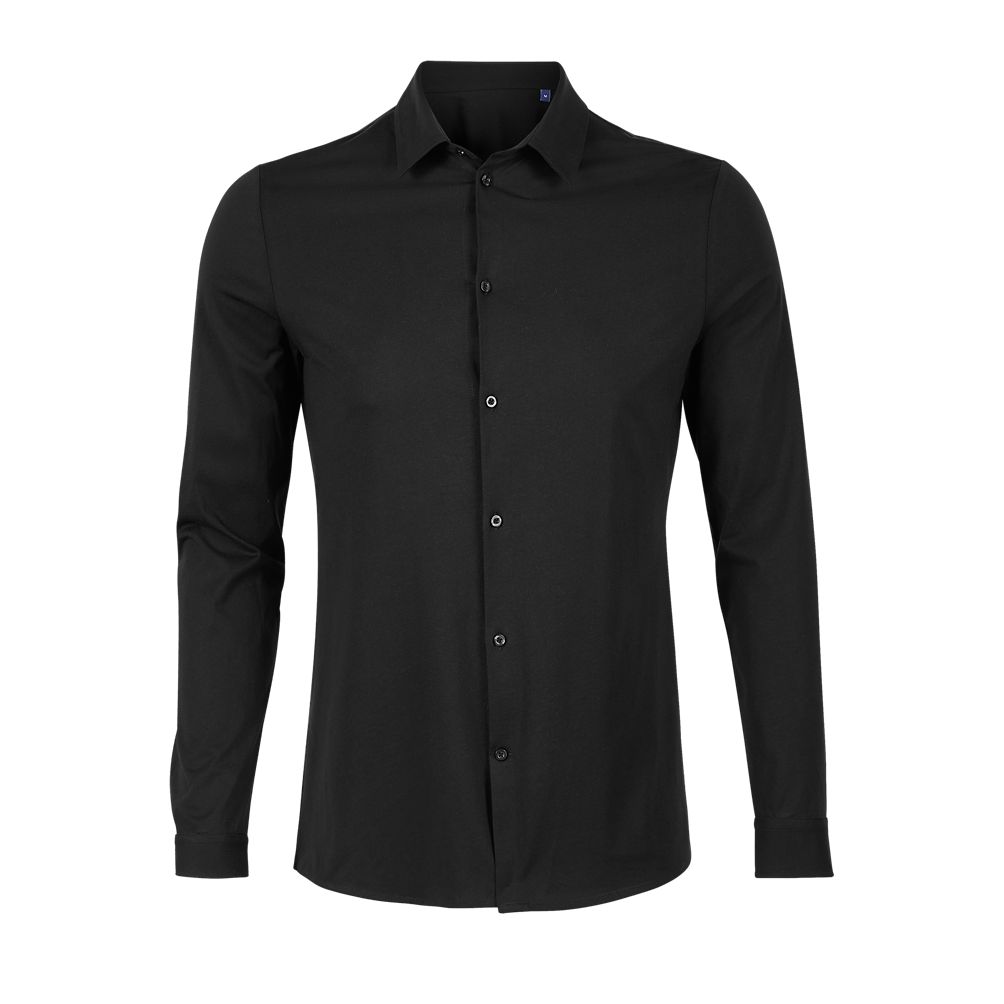 NEOBLU BALTHAZAR HEREN - GEMERCERISEERD JERSEY OVERHEMD