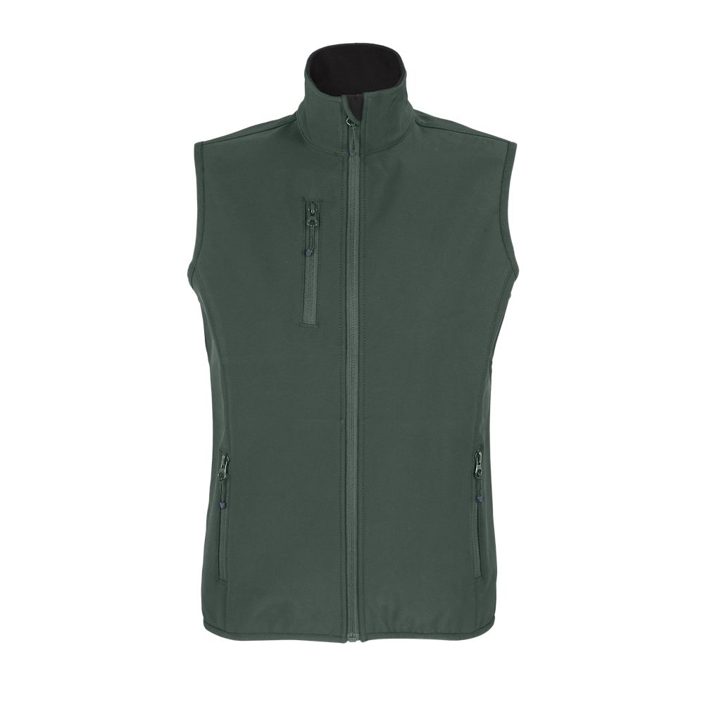 SOL'S FALCON BW WOMEN - SLEEVELESS SOFTSHELL ZIPPED JACKET
