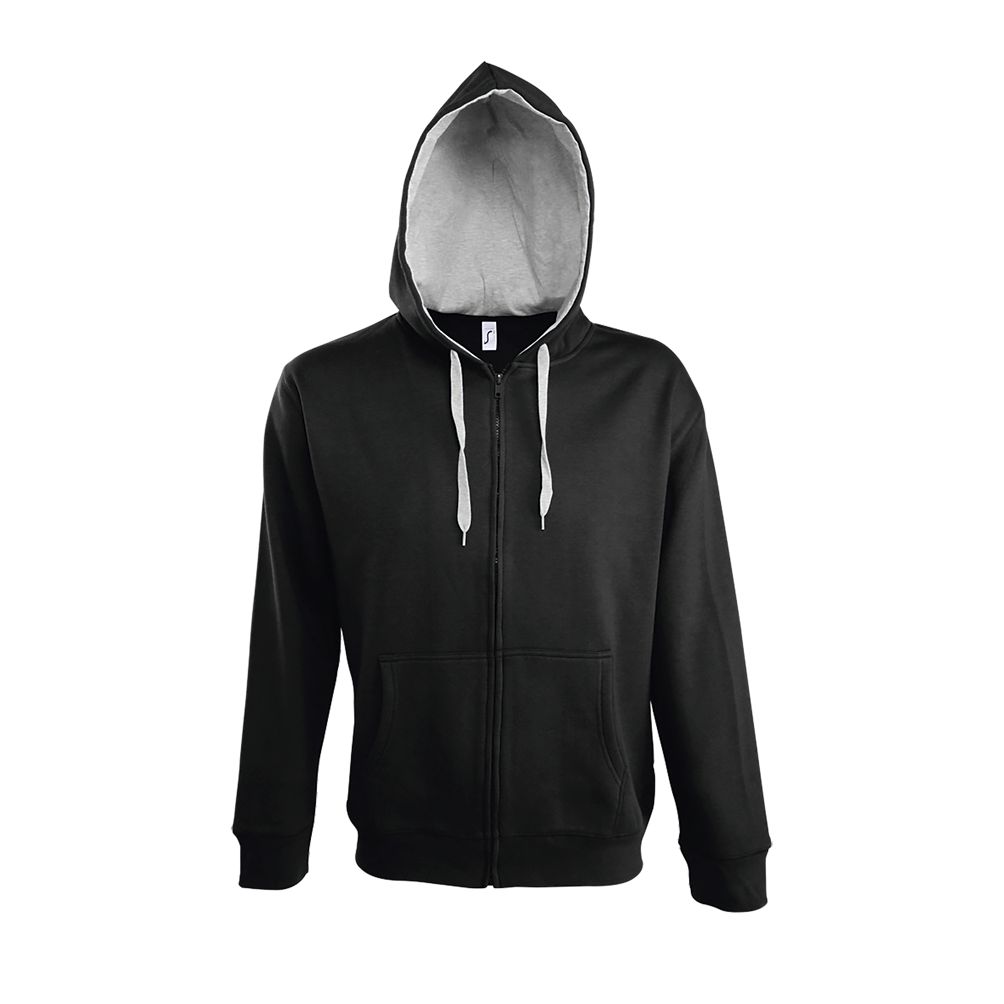SOL'S SOUL MEN - TWO-TONE MEN'S ZIP-UP JACKET WITH CONTRASTING LINED HOOD