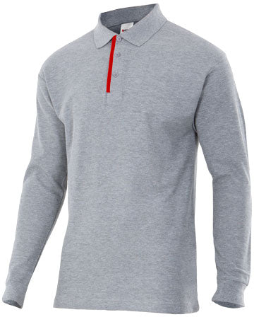 GRAY LS POLO SHIRT