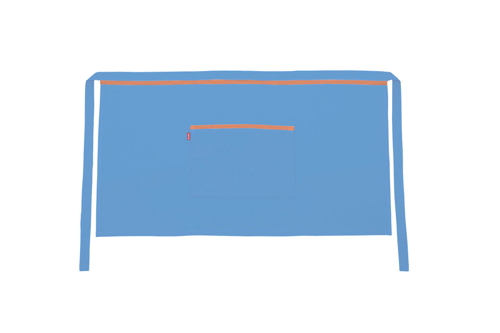 TABLIER COURT BLEU CIEL