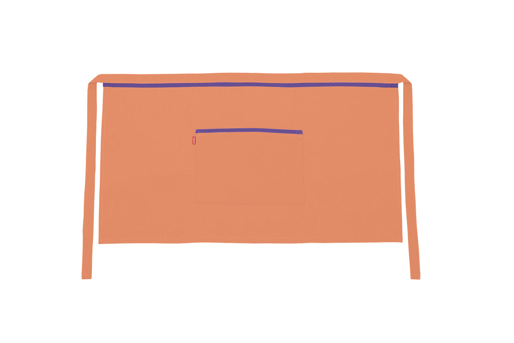 TABLIER COURT ORANGE CLAIR